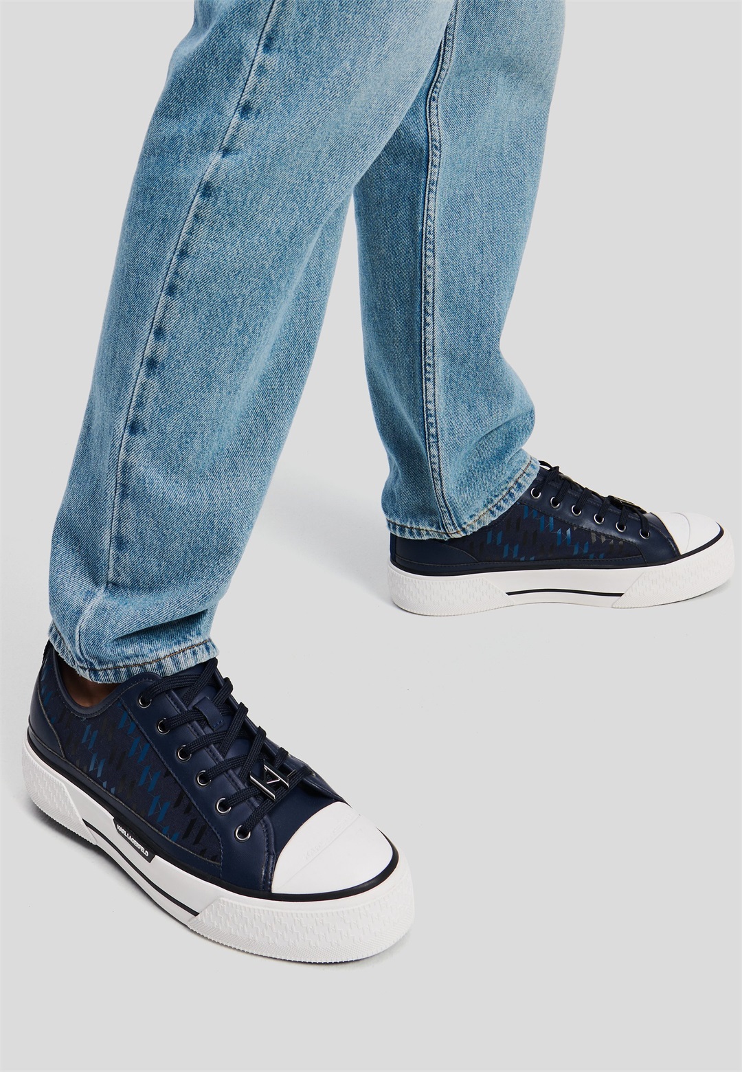 KARL LAGERFELD KAMPUS MAX DUALTONE - Sneaker low - navy synth textile w blue/dunkelblau