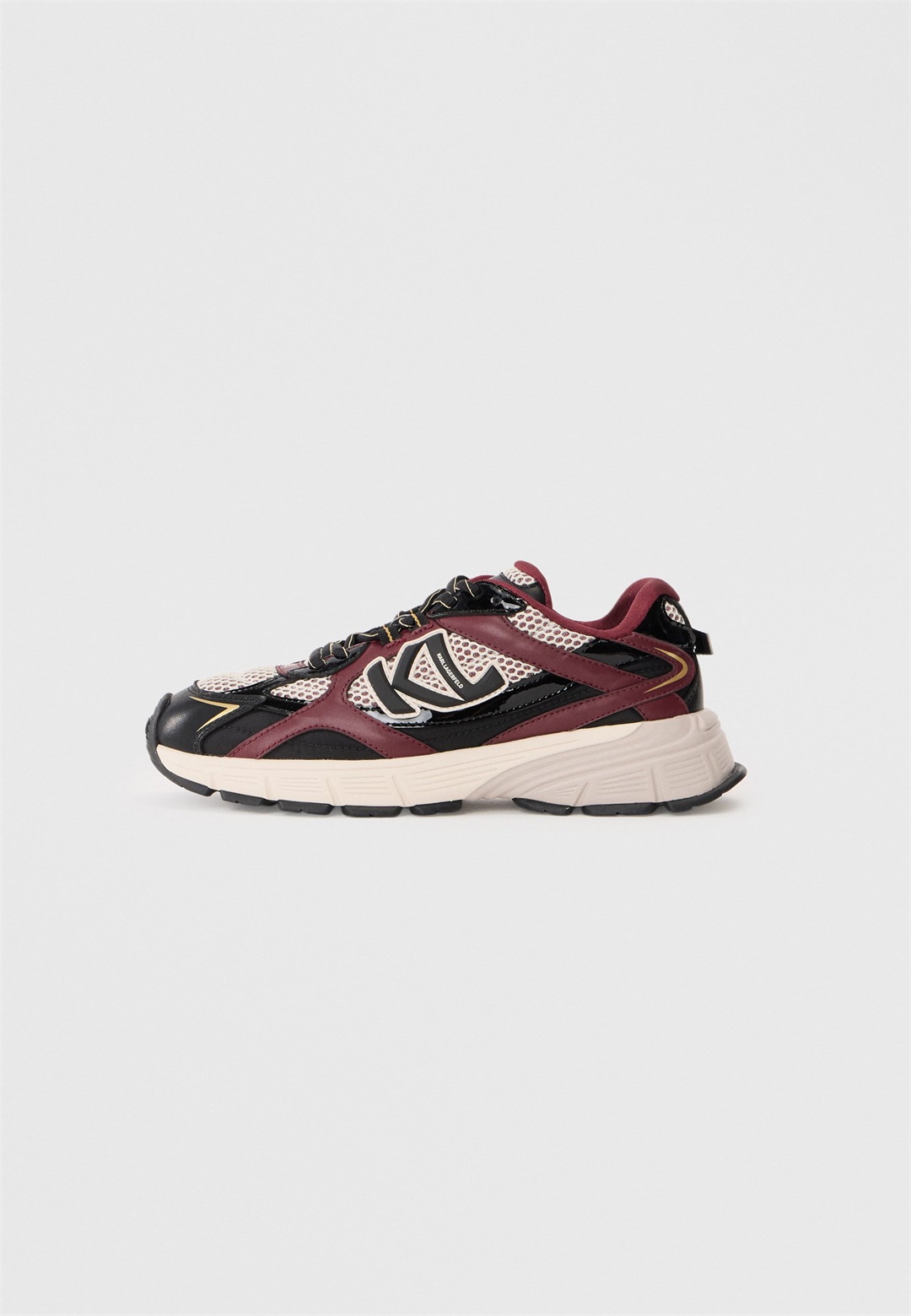 KARL LAGERFELD ORION SIDETRIM MIX II - Sneaker low - black/wine/schwarz