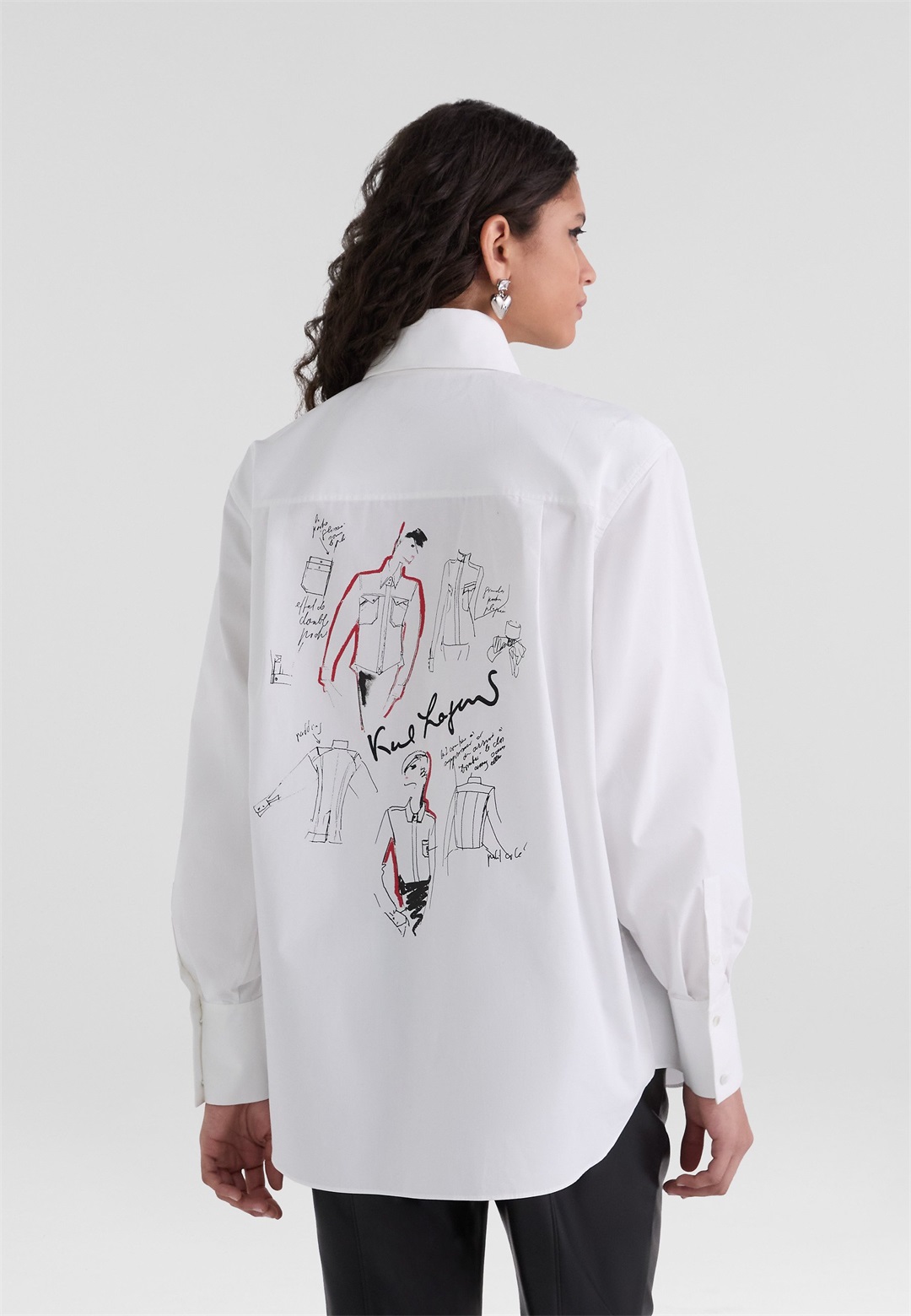 KARL LAGERFELD SERIES SHIRT - Hemdbluse - white/weiß