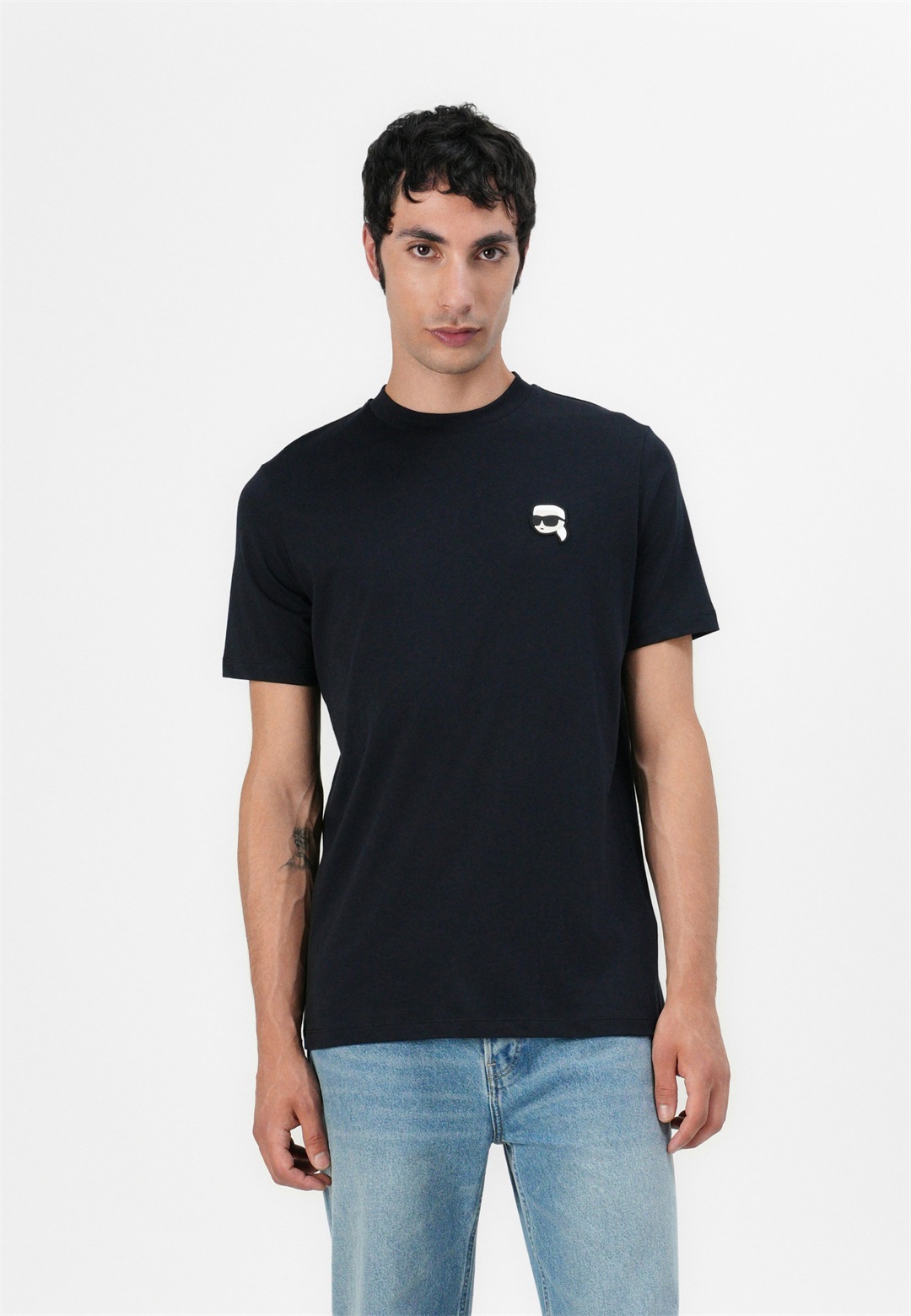 KARL LAGERFELD CREW NECK - T-Shirt basic - midnight blue/dunkelblau