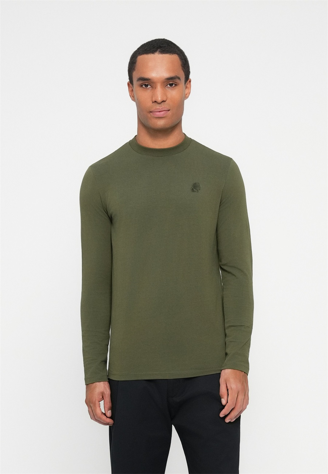 KARL LAGERFELD CREWNECK - Langarmshirt - dark green/dunkelgrün