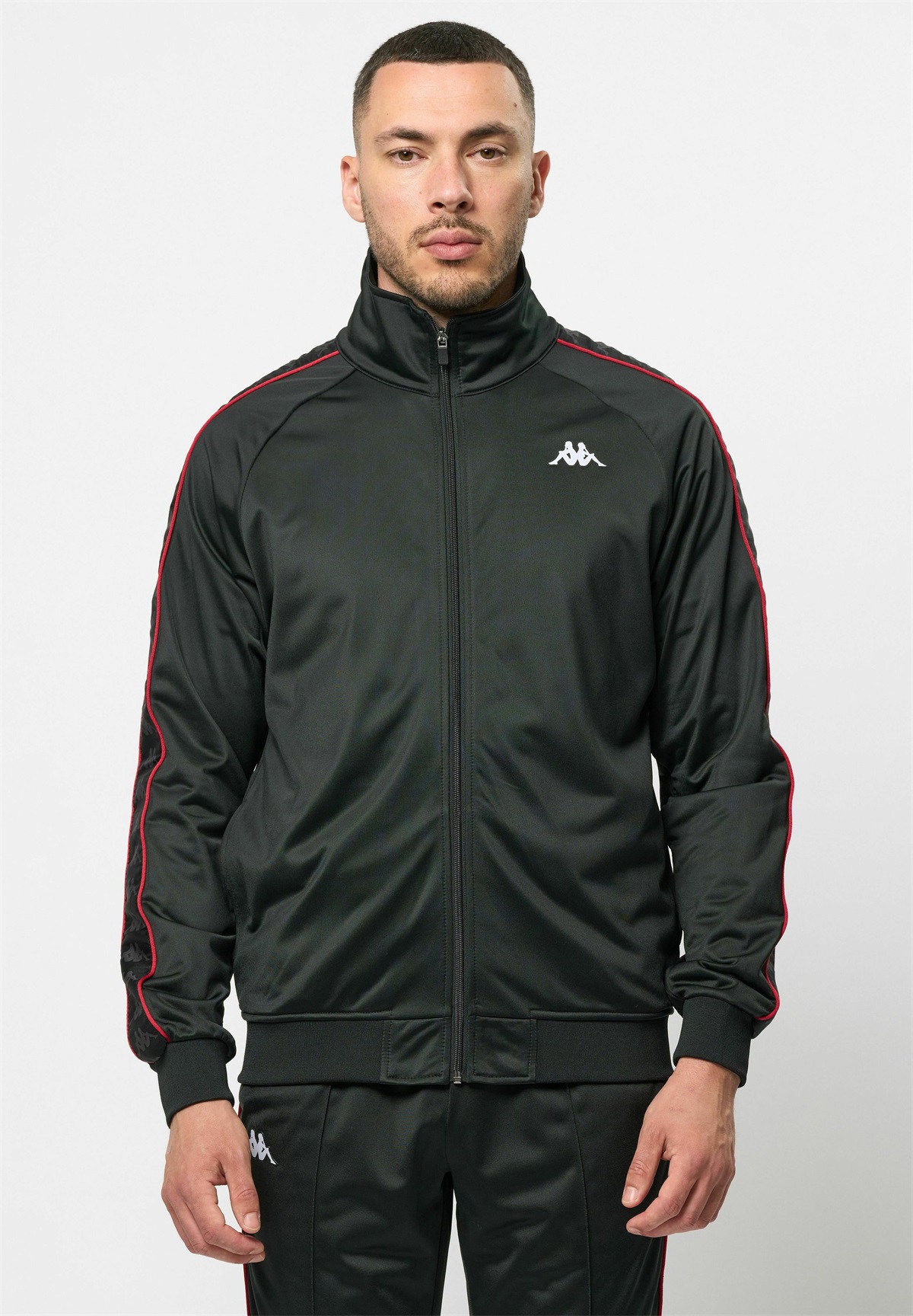 Kappa BANDA ANNISTON - Sweatjacke - black racing red/schwarz