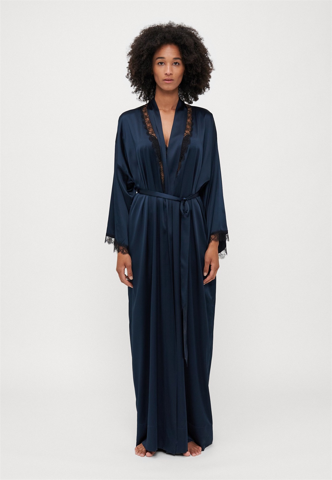 KIKI DE MONTPARNASSE INSET ROBE - Bademantel - dark blue/blau