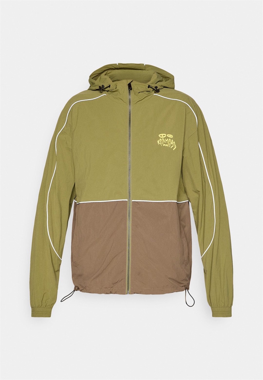 Karma8a PIPING - Windbreaker - olive/brown/oliv