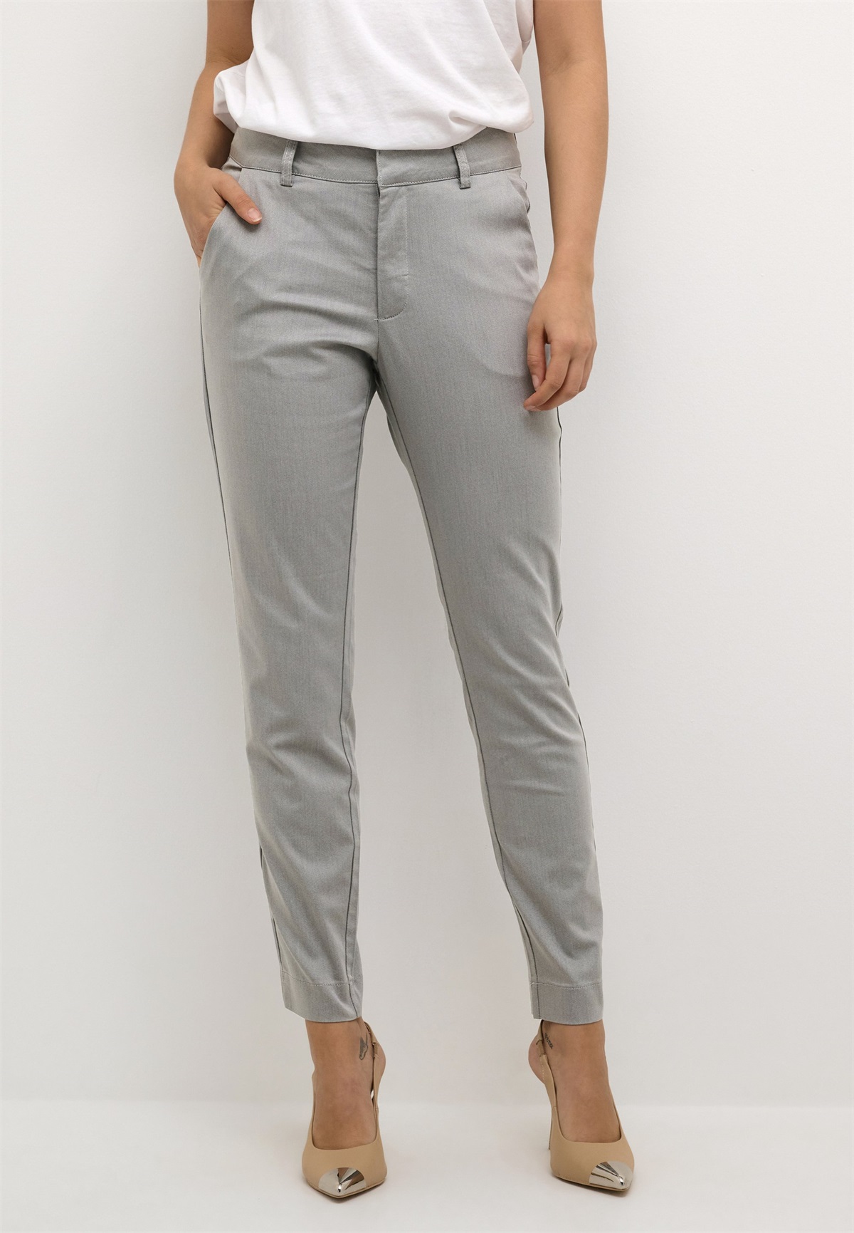 Kaffe lea - Chino - steeple gray/grau
