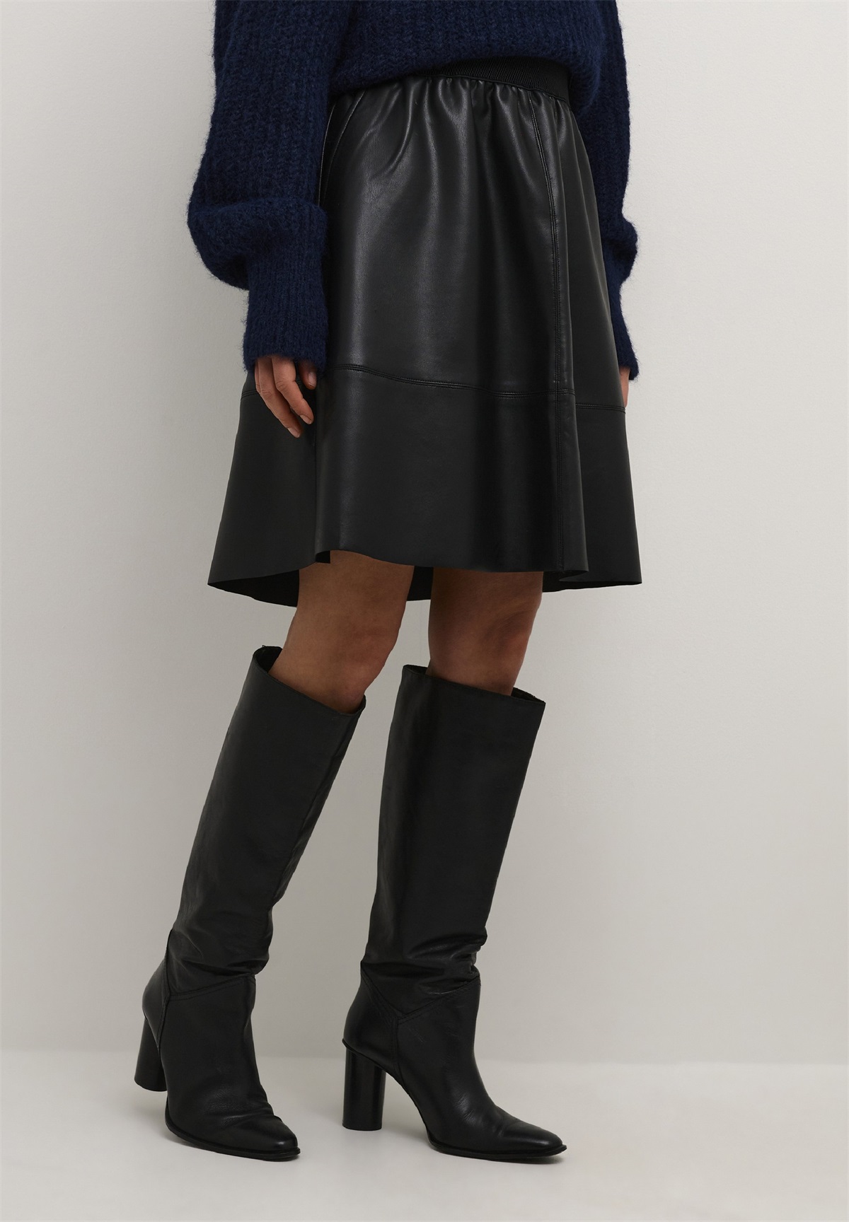 Kaffe MIKKA - A-Linien-Rock - black deep/schwarz meliert