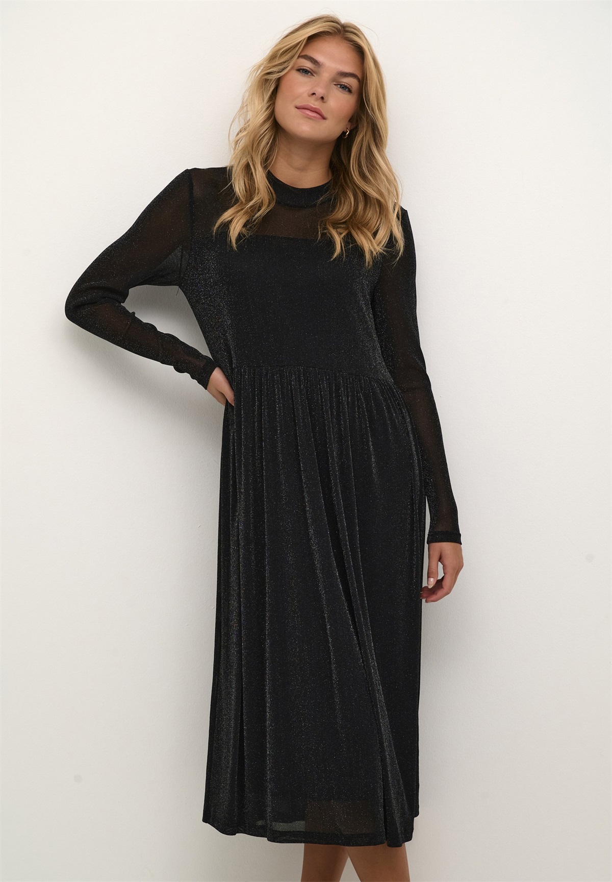 Kaffe KAOLGA - Ballkleid - black deep/schwarz meliert