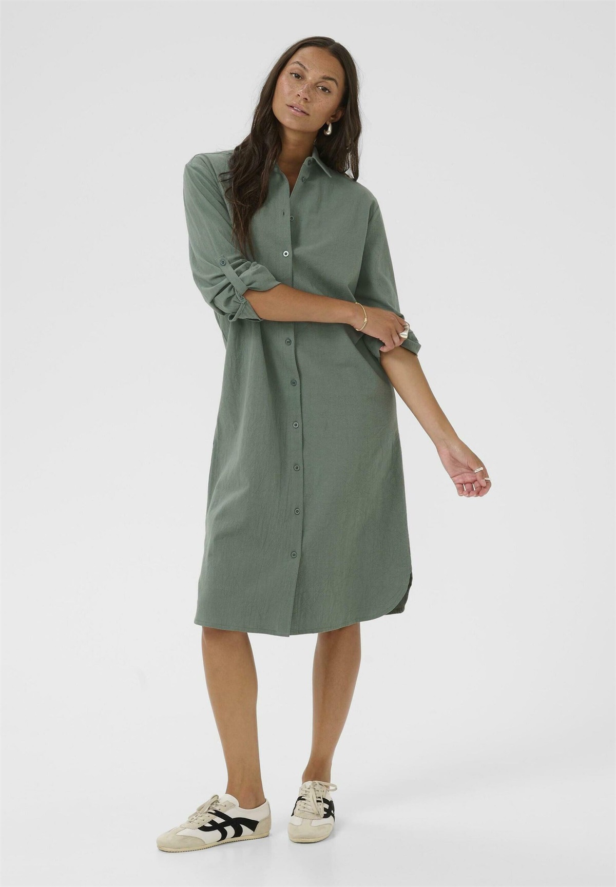 Kaffe NAYA - Blusenkleid - balsam green/grün