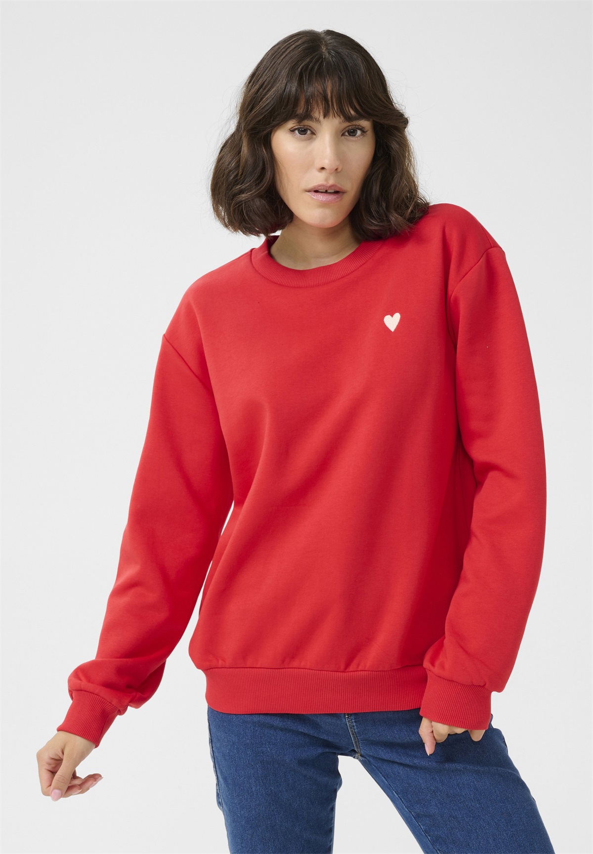 Kaffe Sweatshirt - lollipop/rot
