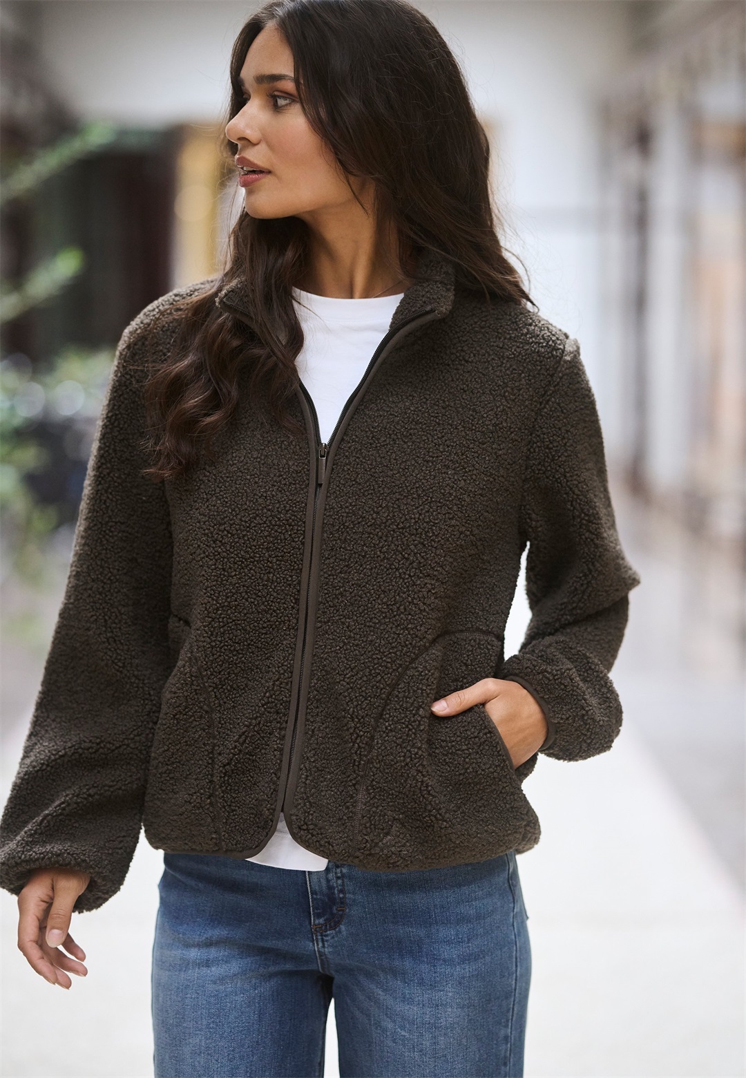 Kaffe ALLY - Fleecejacke - major brown/braun