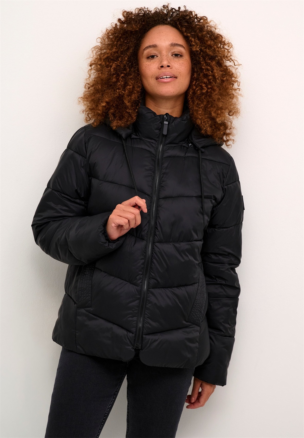 Kaffe KASUSANNE - Winterjacke - black deep/schwarz meliert