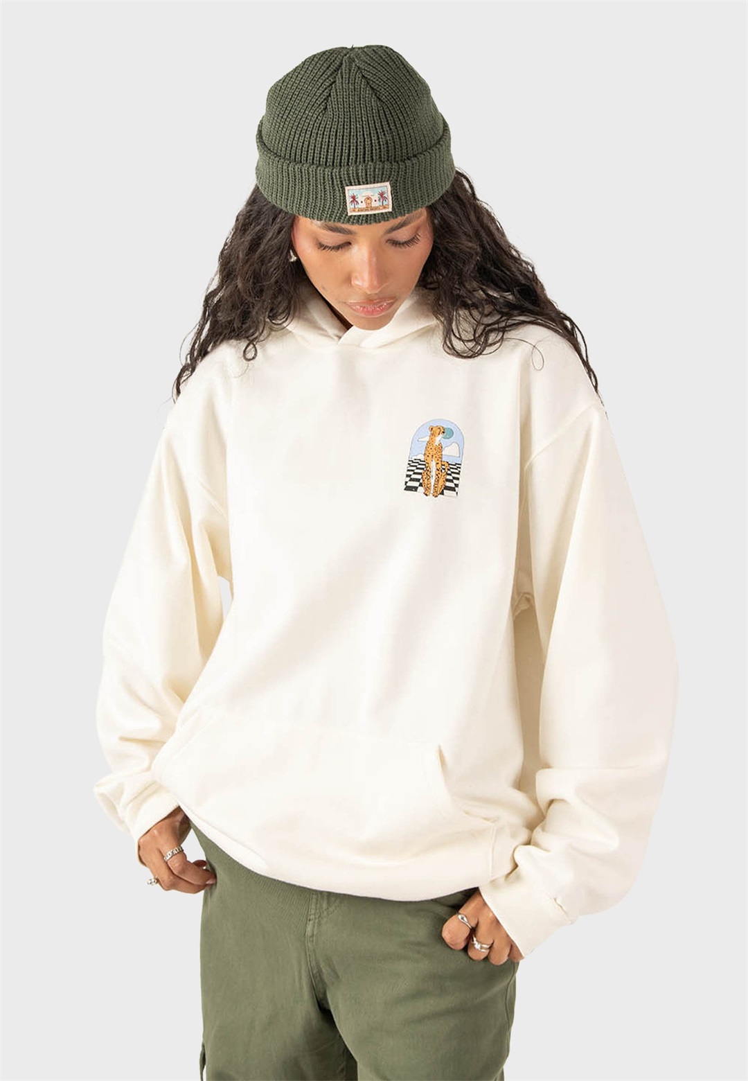 Kaotiko FEARLESS DREAMER - Sweatshirt - ivory/offwhite