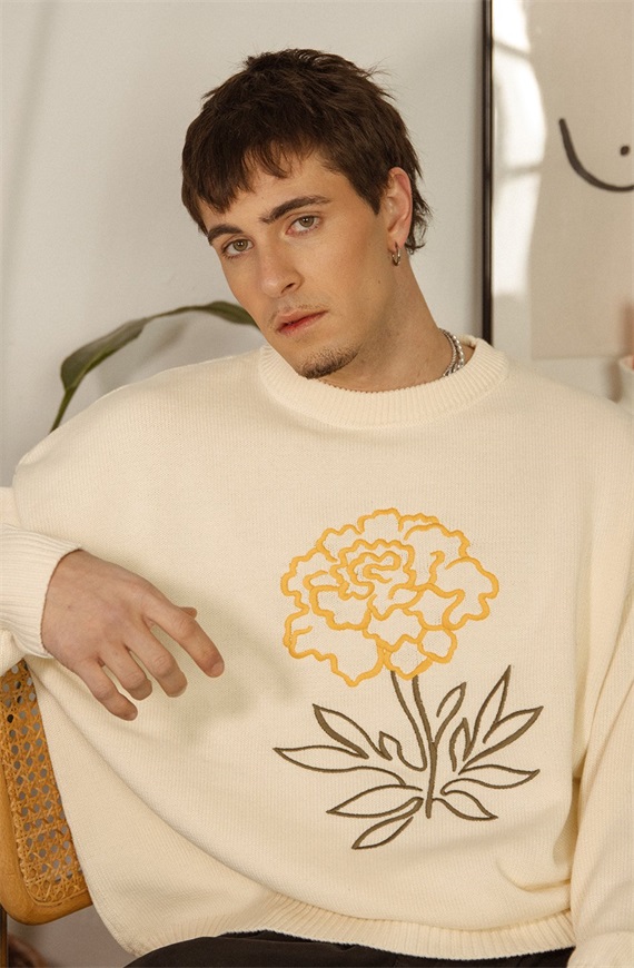 Kaotiko CAMELIA UNISEX - Strickpullover - ivory/offwhite