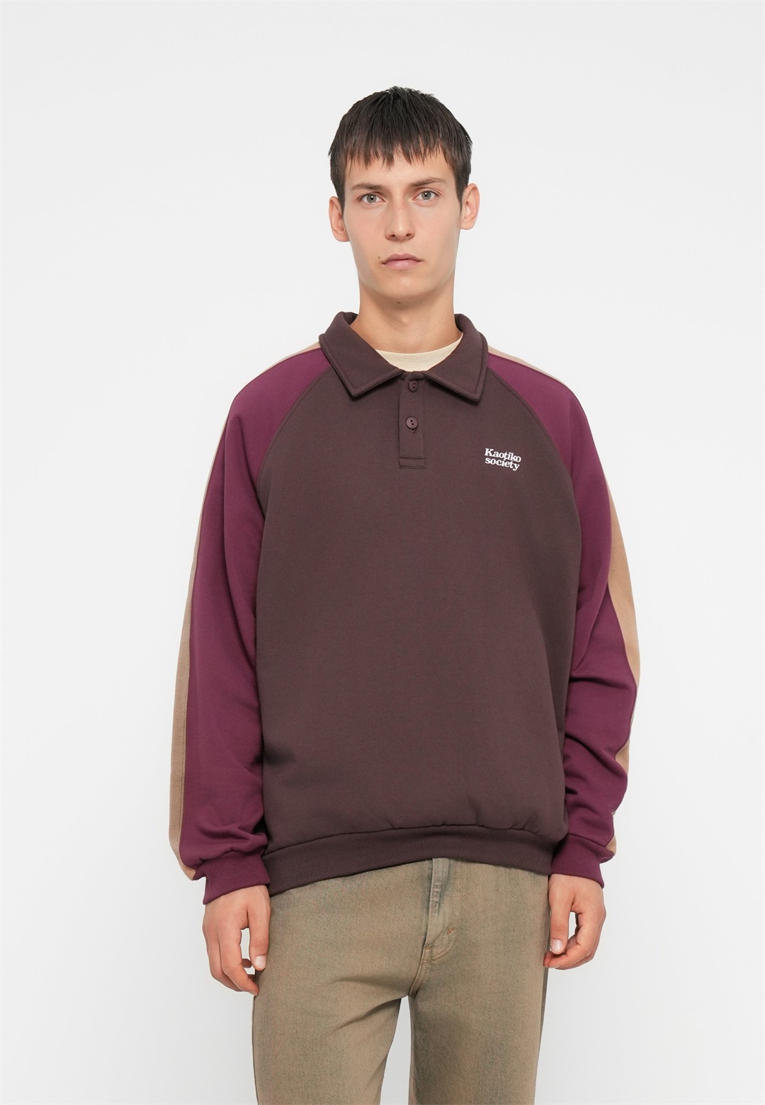 Kaotiko UNISEX - Sweatshirt - brown/dark burgundy/sand/braun