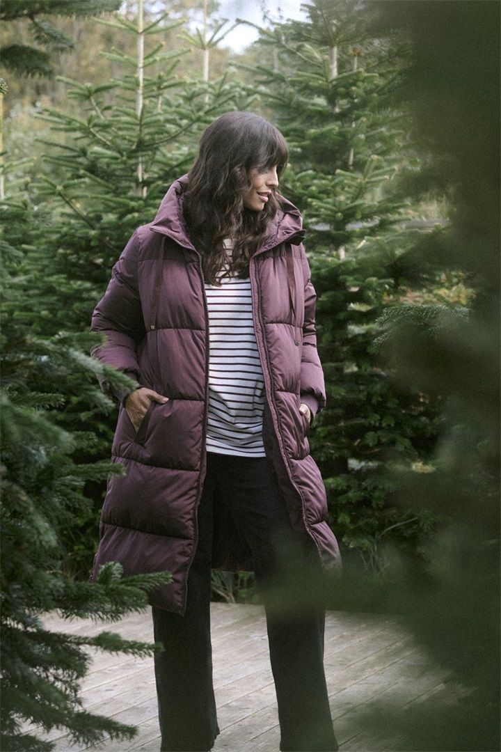 Kaffe Curve Wintermantel - fudge/bordeaux