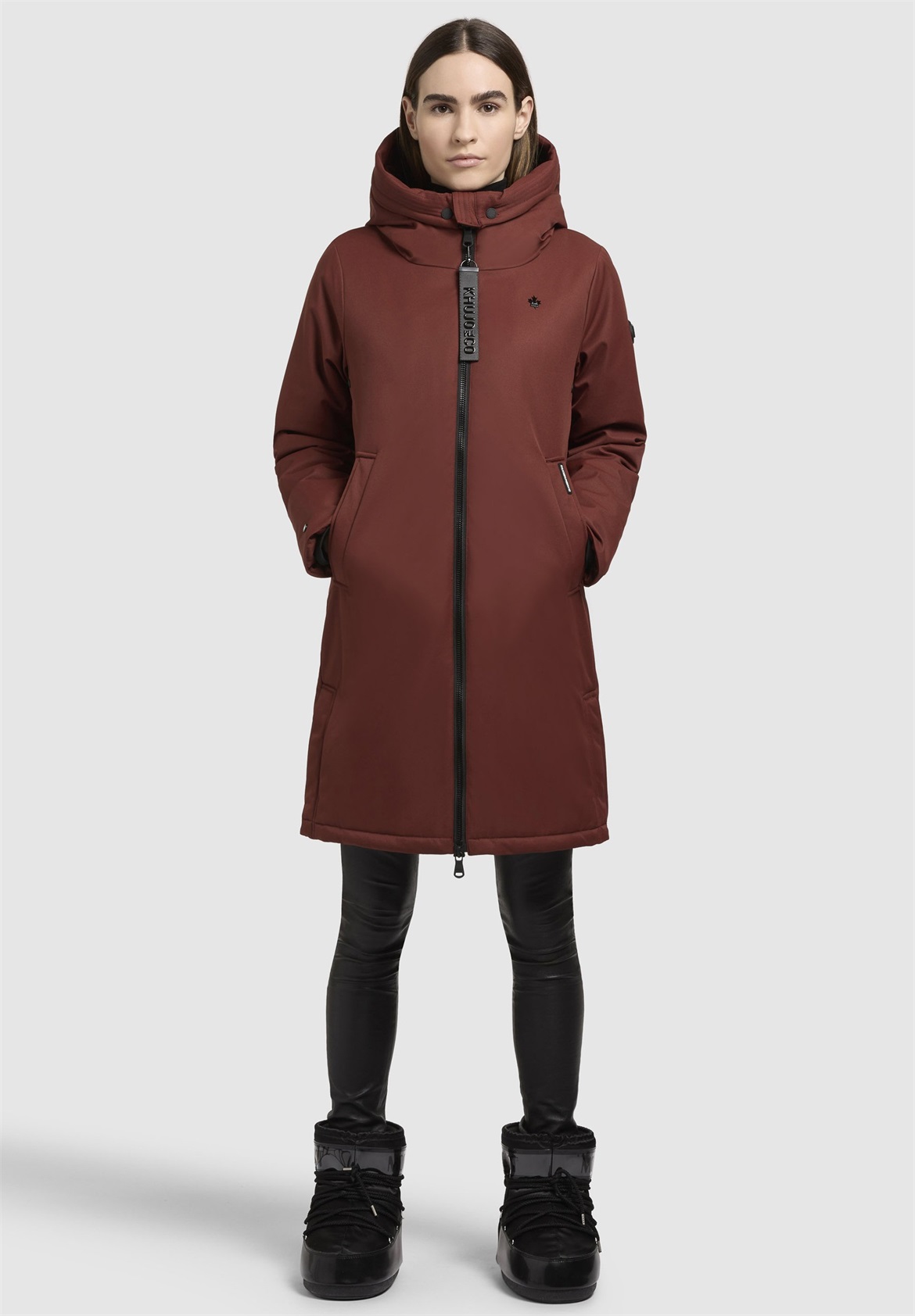 khujo YAAK3 - Wintermantel - dunkelrot