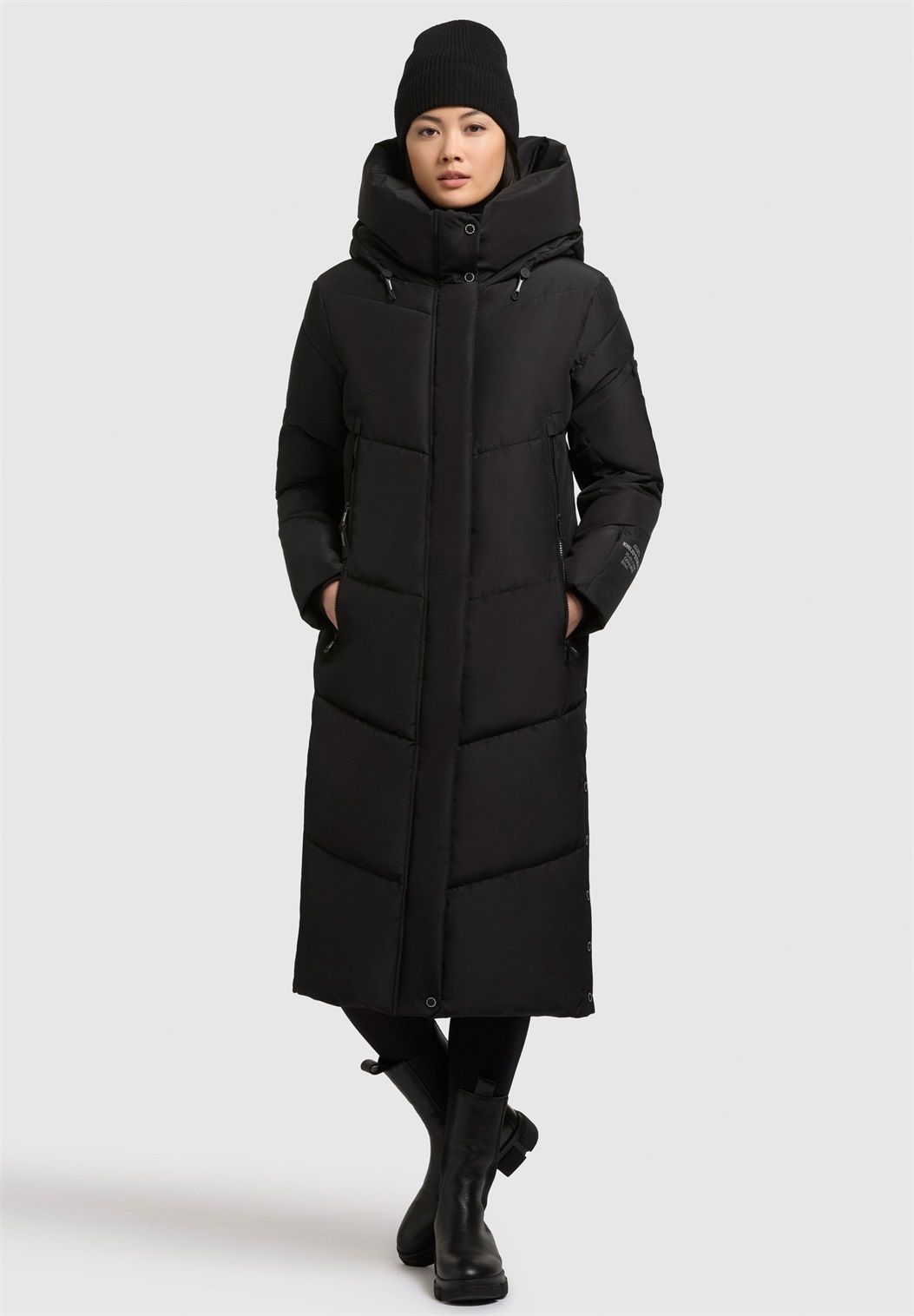 khujo Wintermantel - black/schwarz