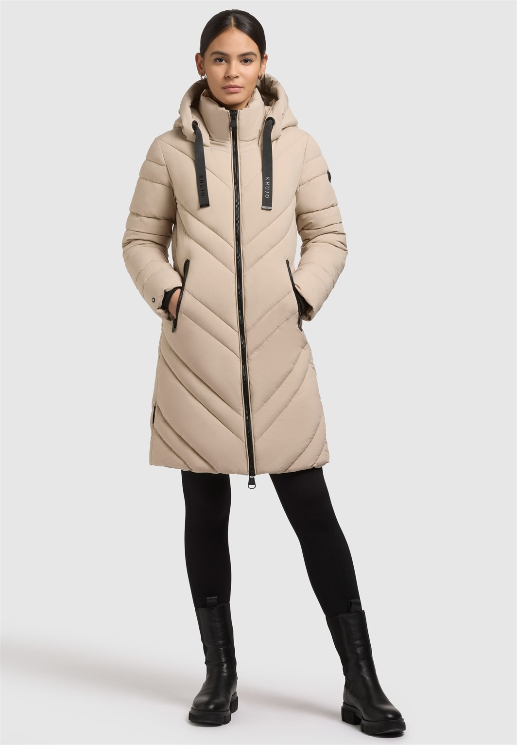 khujo TABY - Wintermantel - macaroon beige/beige