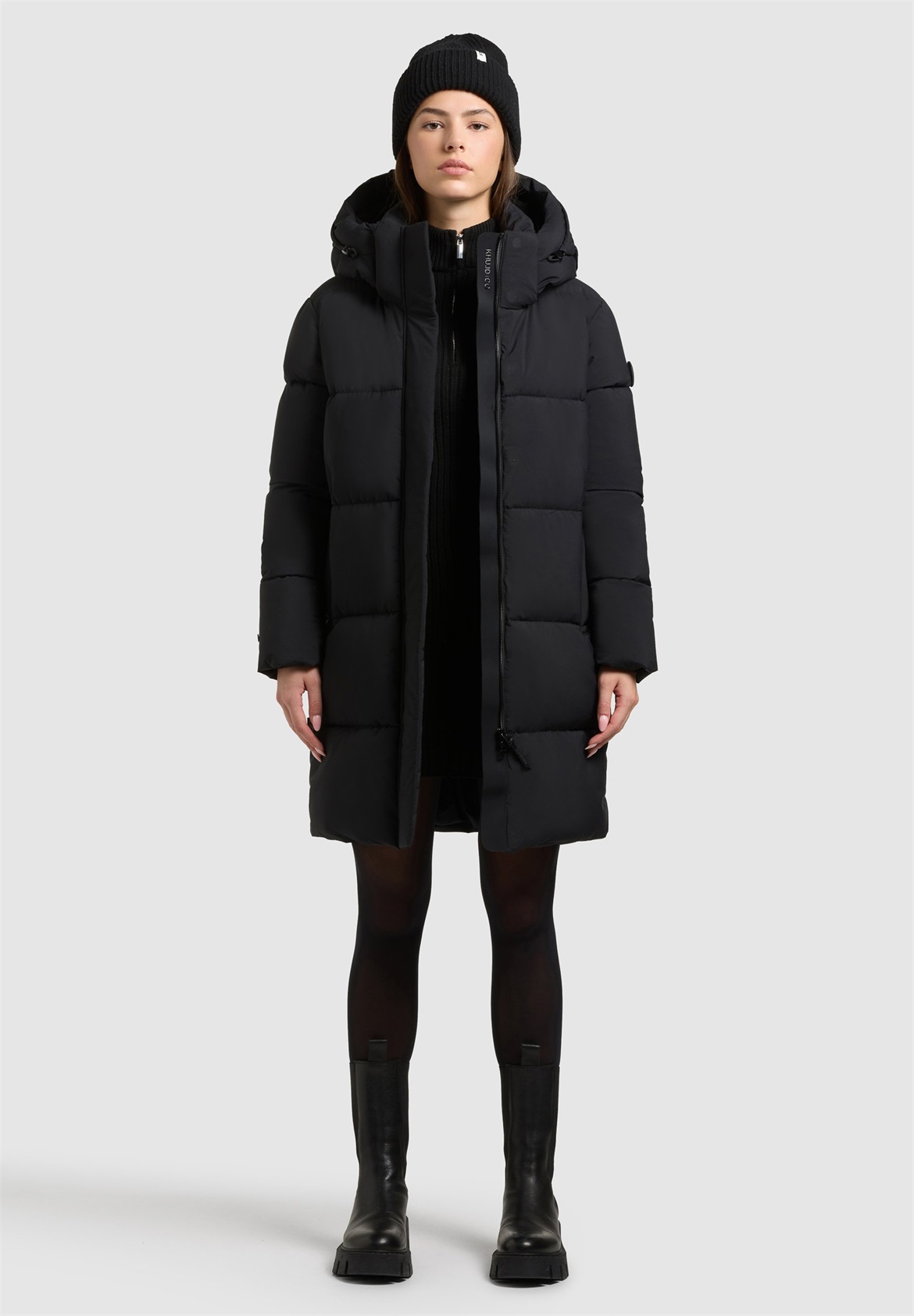 khujo HAYA2 MATT - Wintermantel - black/schwarz