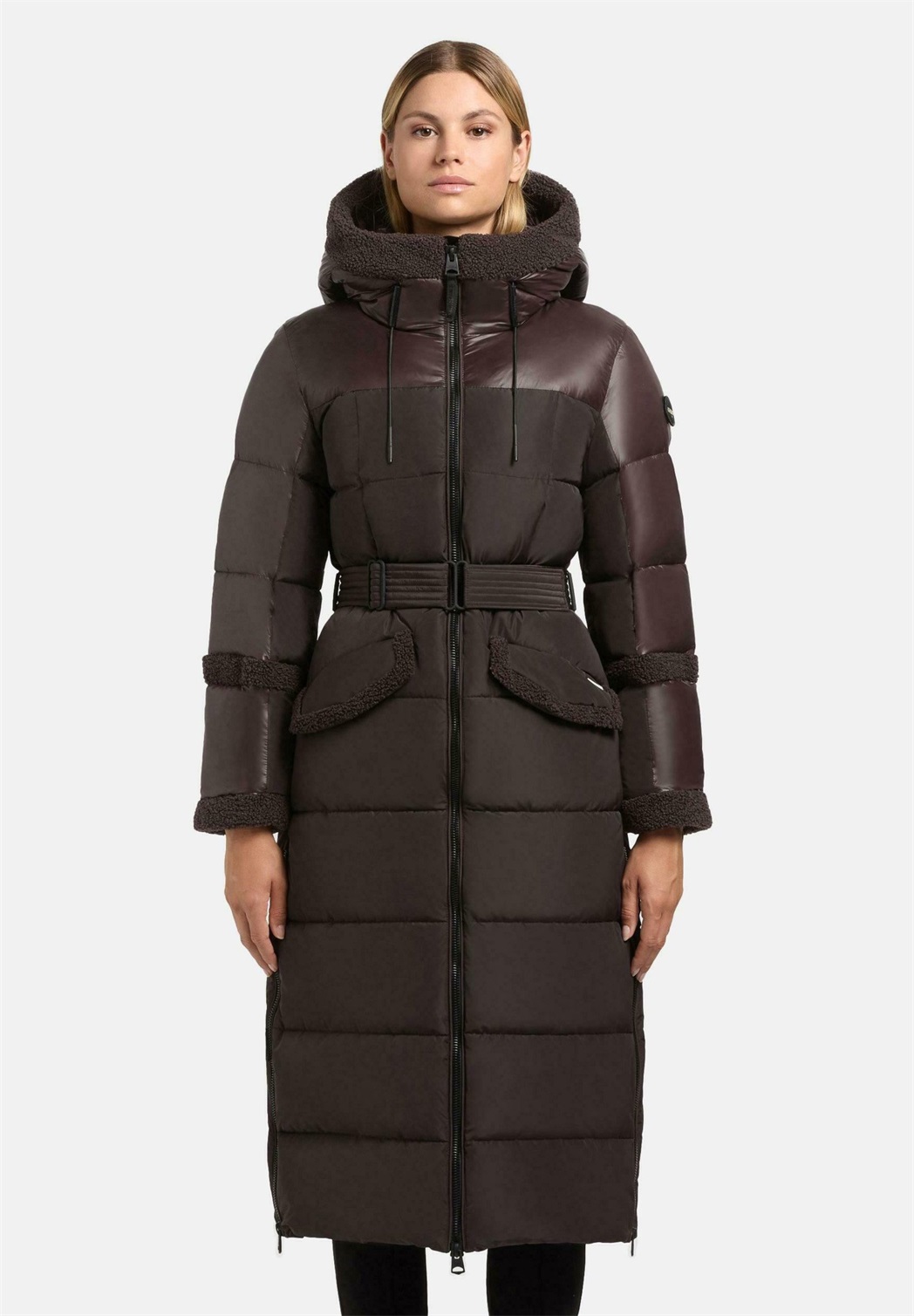 khujo JULITA - Wintermantel - moody plum/dunkelbraun