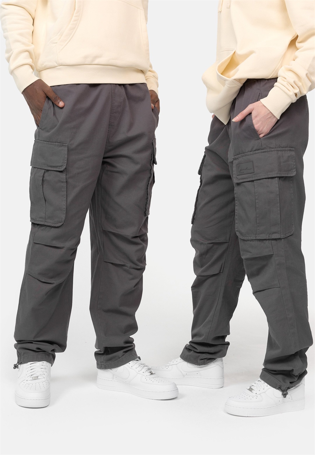 Karl Kani SIGNATURE PANTS UNISEX - Cargohose - anthracite/anthrazit