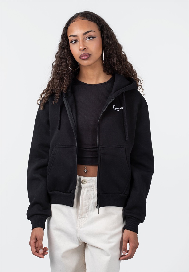 Karl Kani CHEST SIGNATURE - Sweatjacke - black/schwarz