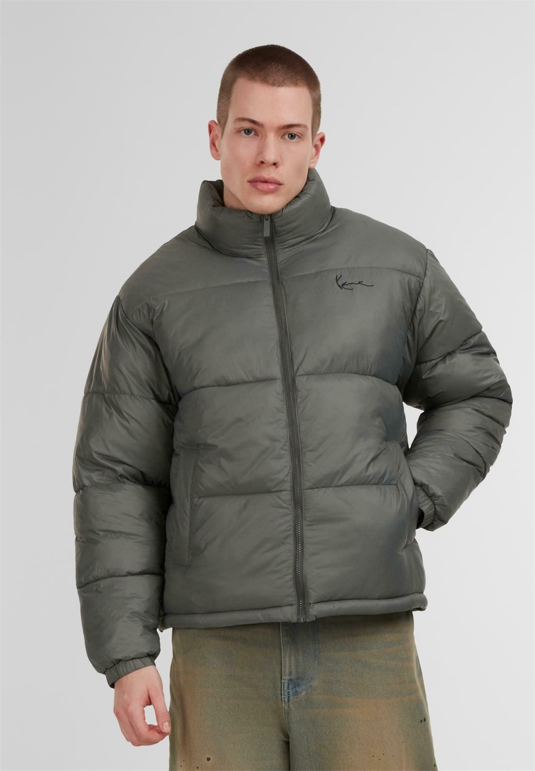 Karl Kani SMALL SIGNATURE EMBOSSED LOGO PUFFER - Winterjacke - grey/grau