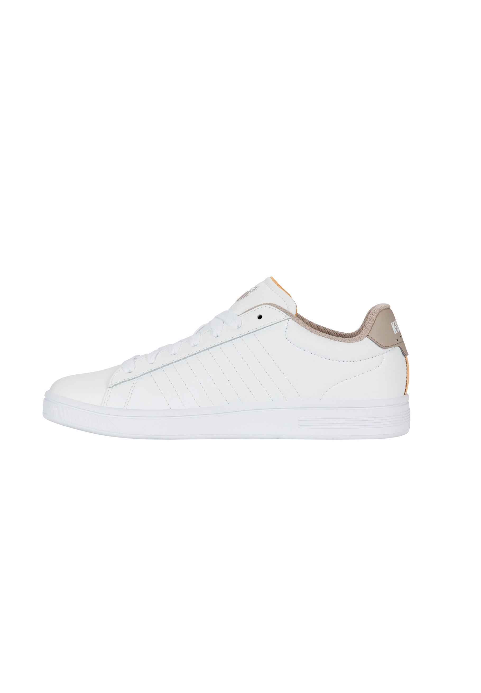 K-SWISS COURT SHIELD II - Sneaker low - white taupe jurassic gold/weiß