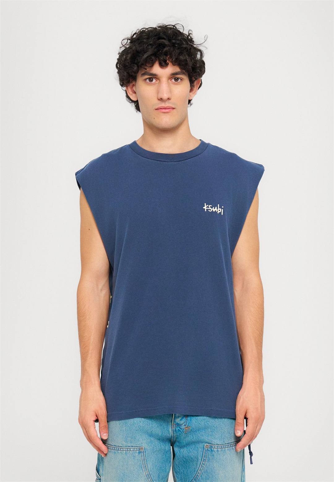Ksubi ALL DAY BIGGIE CUT OFF TEE - Top - navy/blau