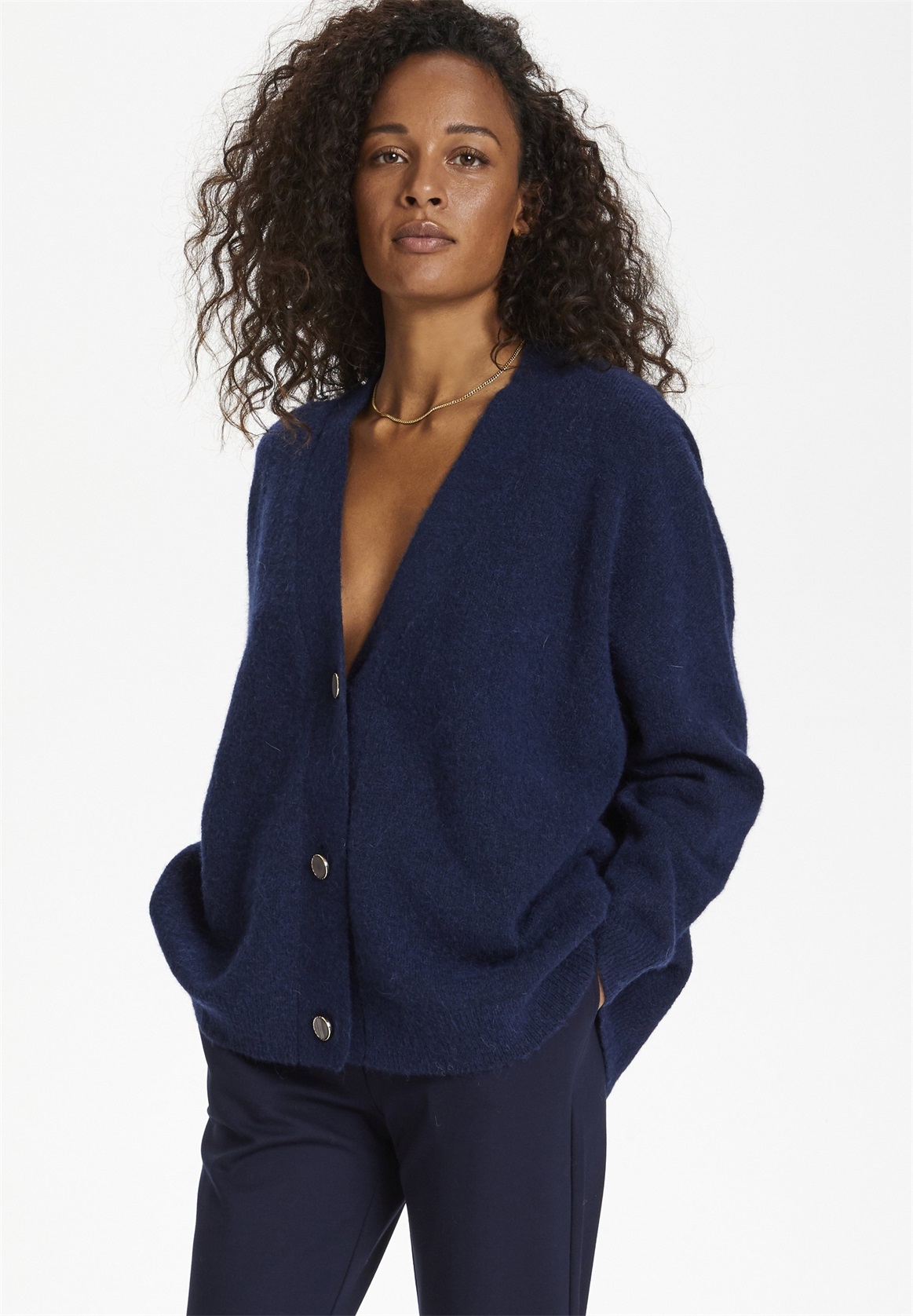 Karen by Simonsen NORA - Strickjacke - black iris/dunkelblau