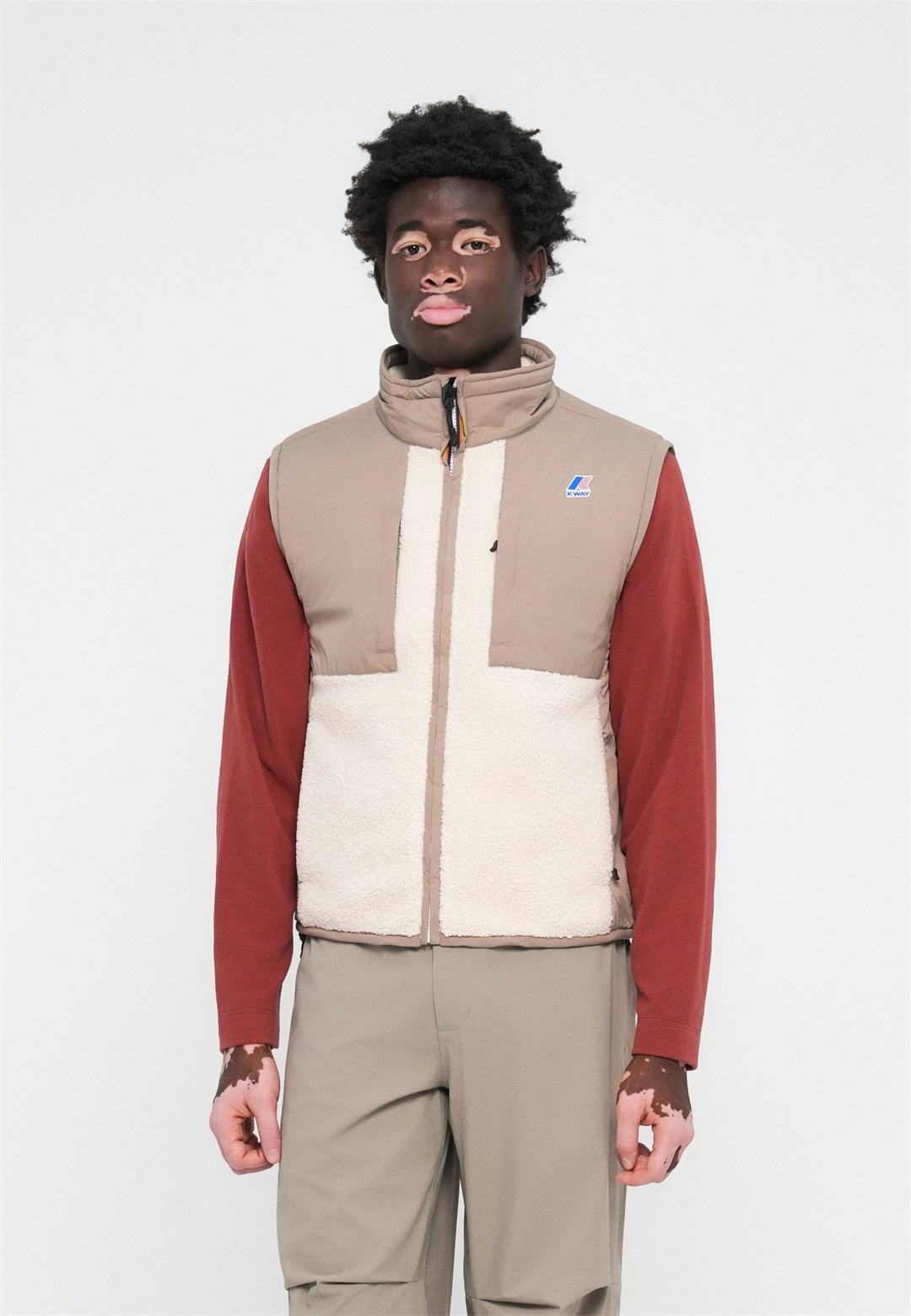 K-Way VITAL UNISEX - Weste - beige taupe/ecru/schwarz