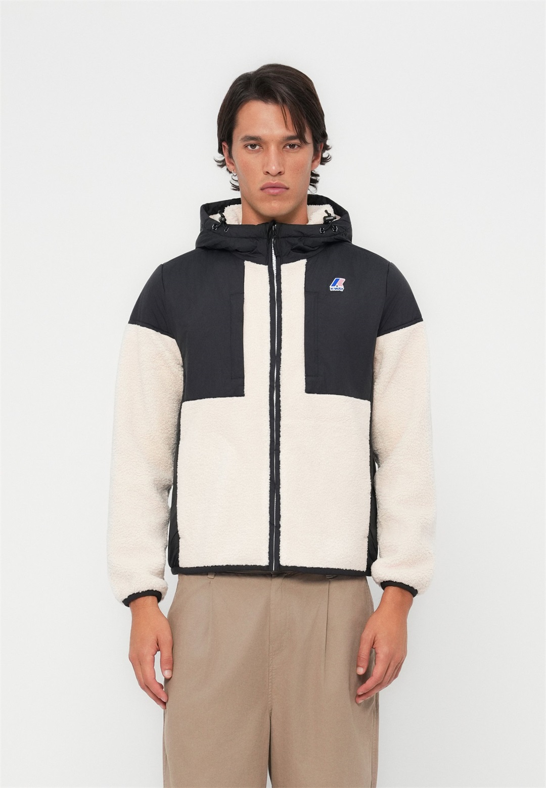 K-Way SAMSON UNISEX - Fleecejacke - black pure/ecru/schwarz