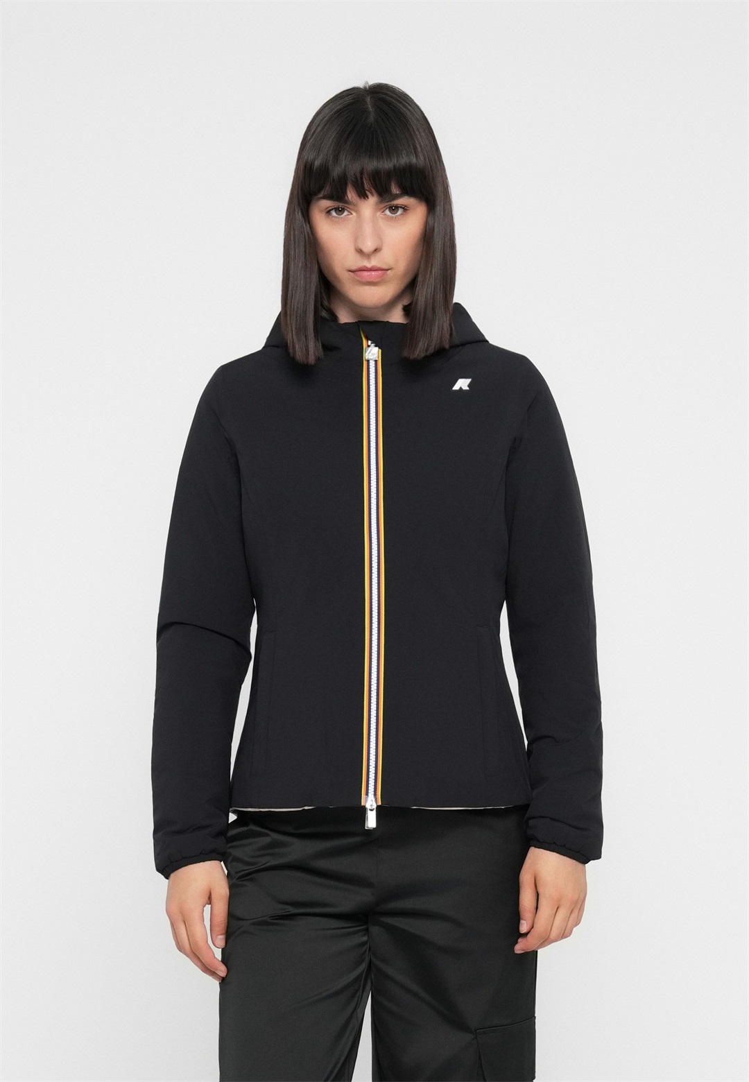 K-Way REVERSIBLE WARM DOUBLE - Übergangsjacke - black pure/beige/schwarz