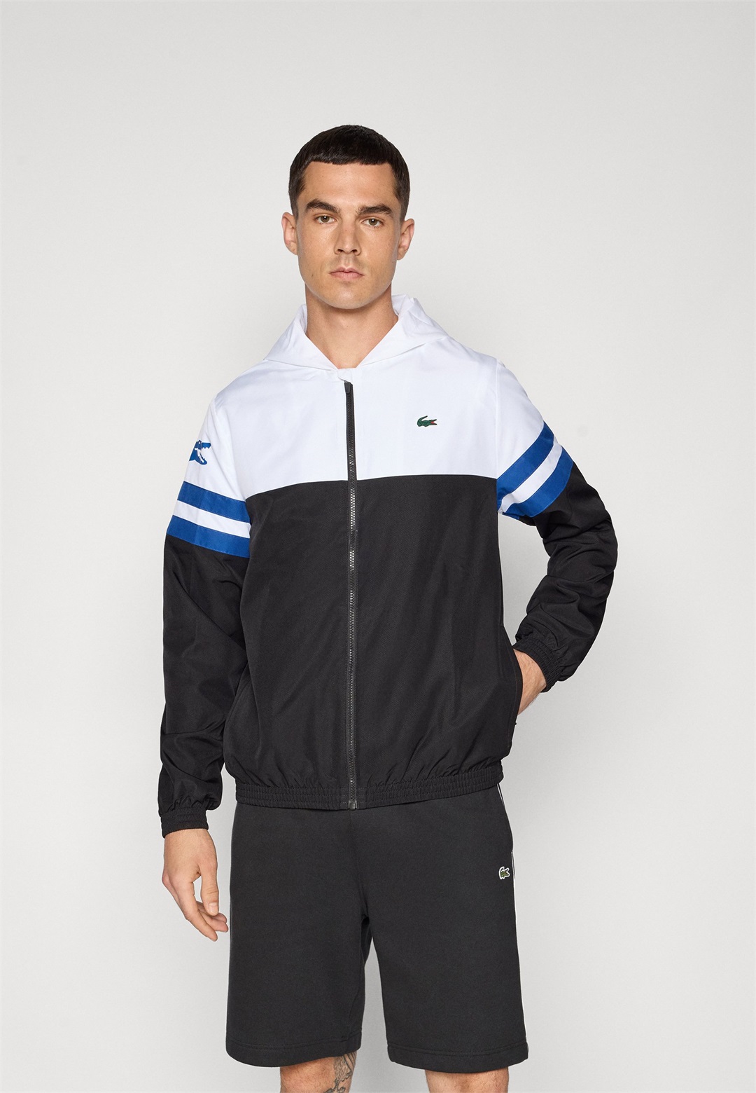 Lacoste Sport TENNIS JACKET - Outdoorjacke - black/france blue/white/schwarz