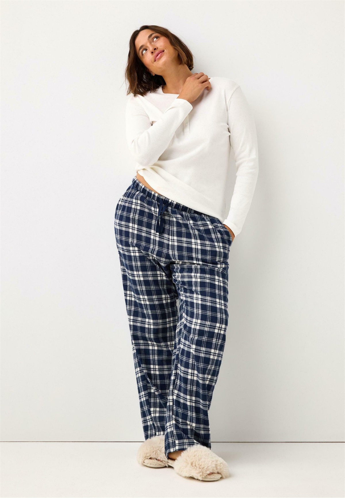 Lindex TROUSER PYJAMA - Nachtwäsche Hose - navy/dunkelblau