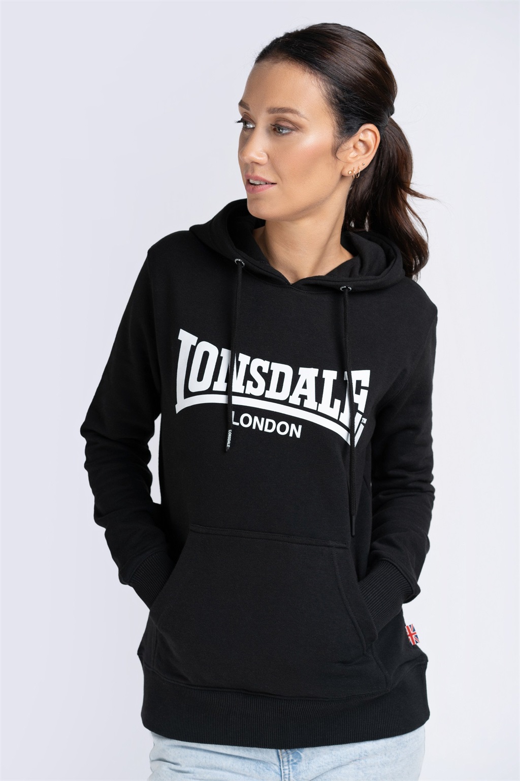 Lonsdale FLOOKBURGH - Kapuzenpullover - black/schwarz