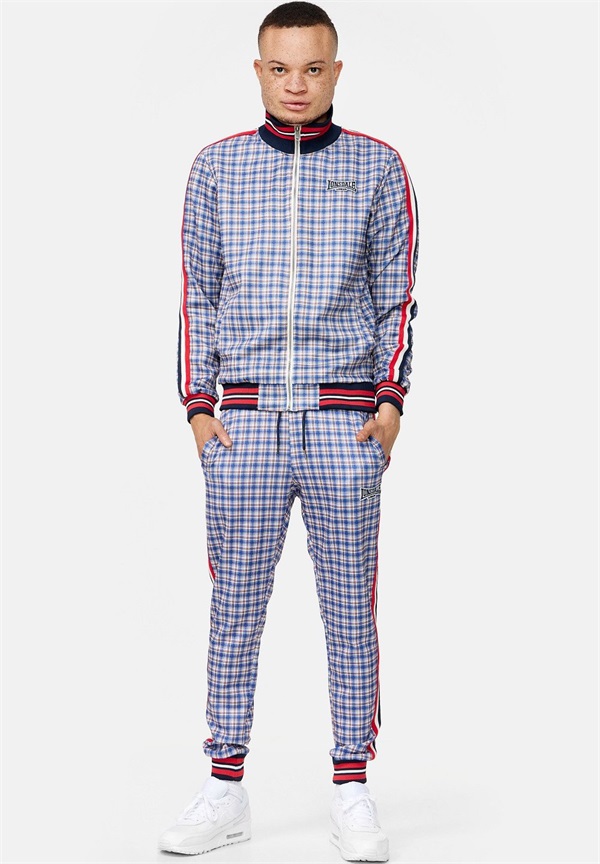 Lonsdale THE GENTLEMEN - KARIERT - BLAU - Trainingsanzug - blau/blaugrau