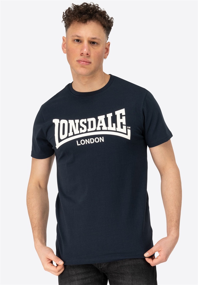 Lonsdale NORMALE PASSFORM FULWOOD - T-Shirt print - dark navy ecru/dunkelblau