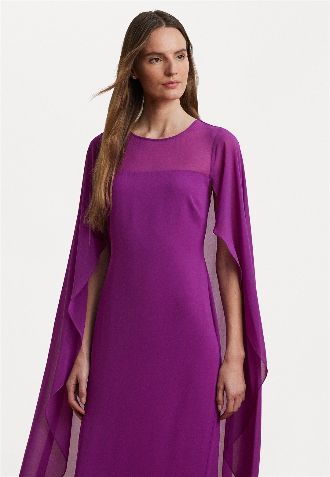 Lauren Ralph Lauren CAPE GEORGETTE GOWN - Ballkleid - purple dawn/lila