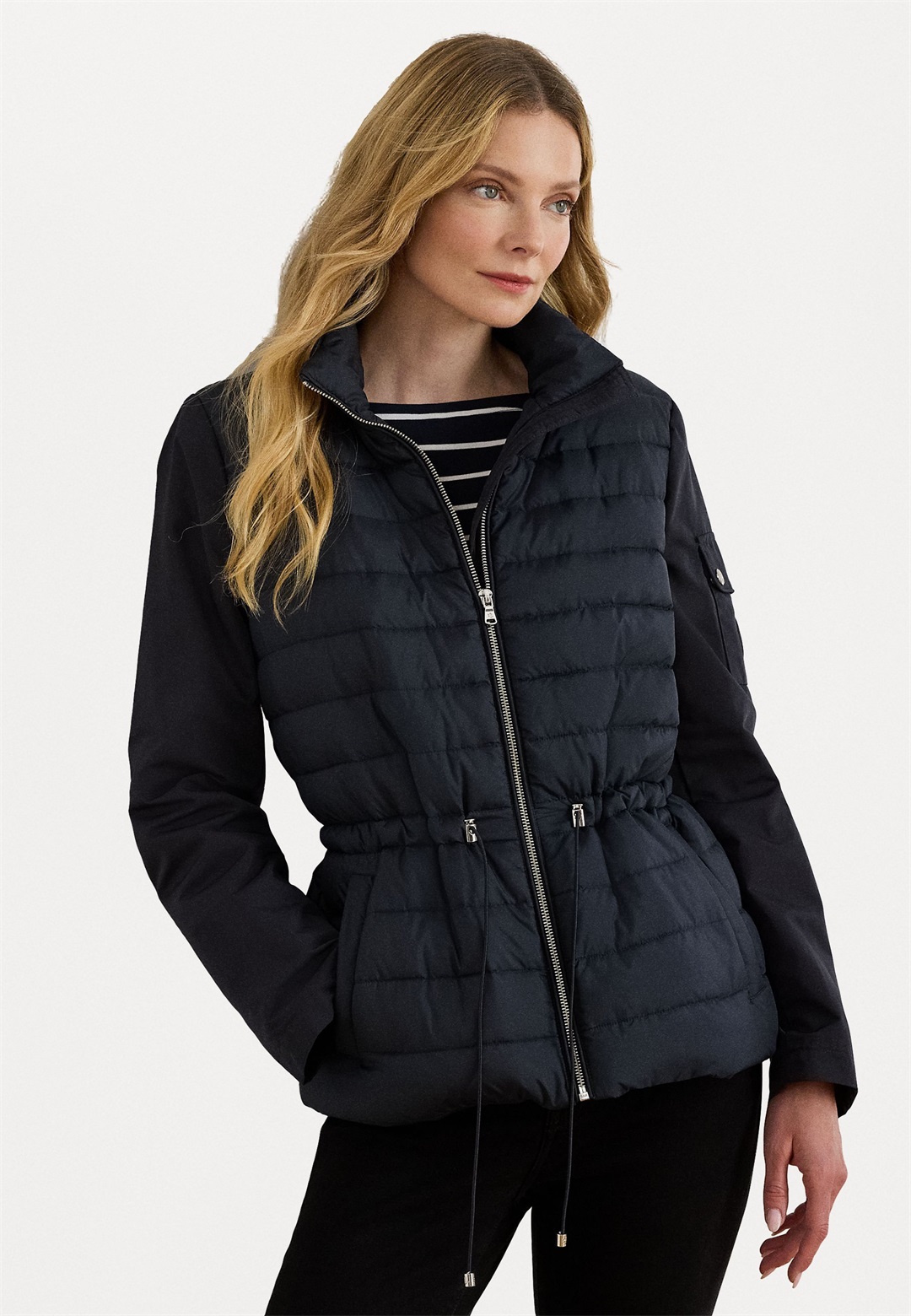 Lauren Ralph Lauren QUILTED FUNNELNECK PUFFER JACKET - Übergangsjacke - navy/dunkelblau