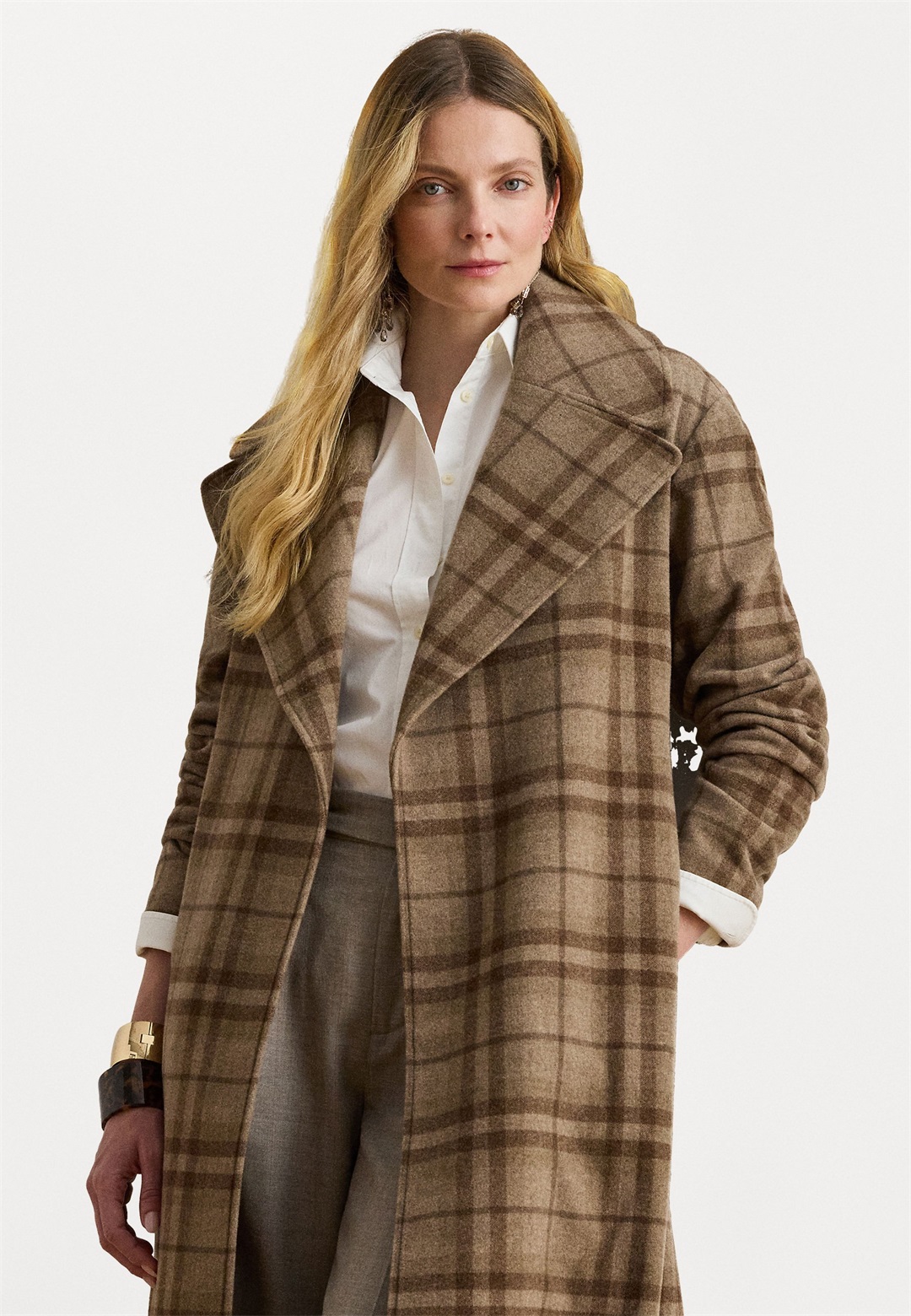 Lauren Ralph Lauren RINLEAH - Klassischer Mantel - taupe multi/taupe