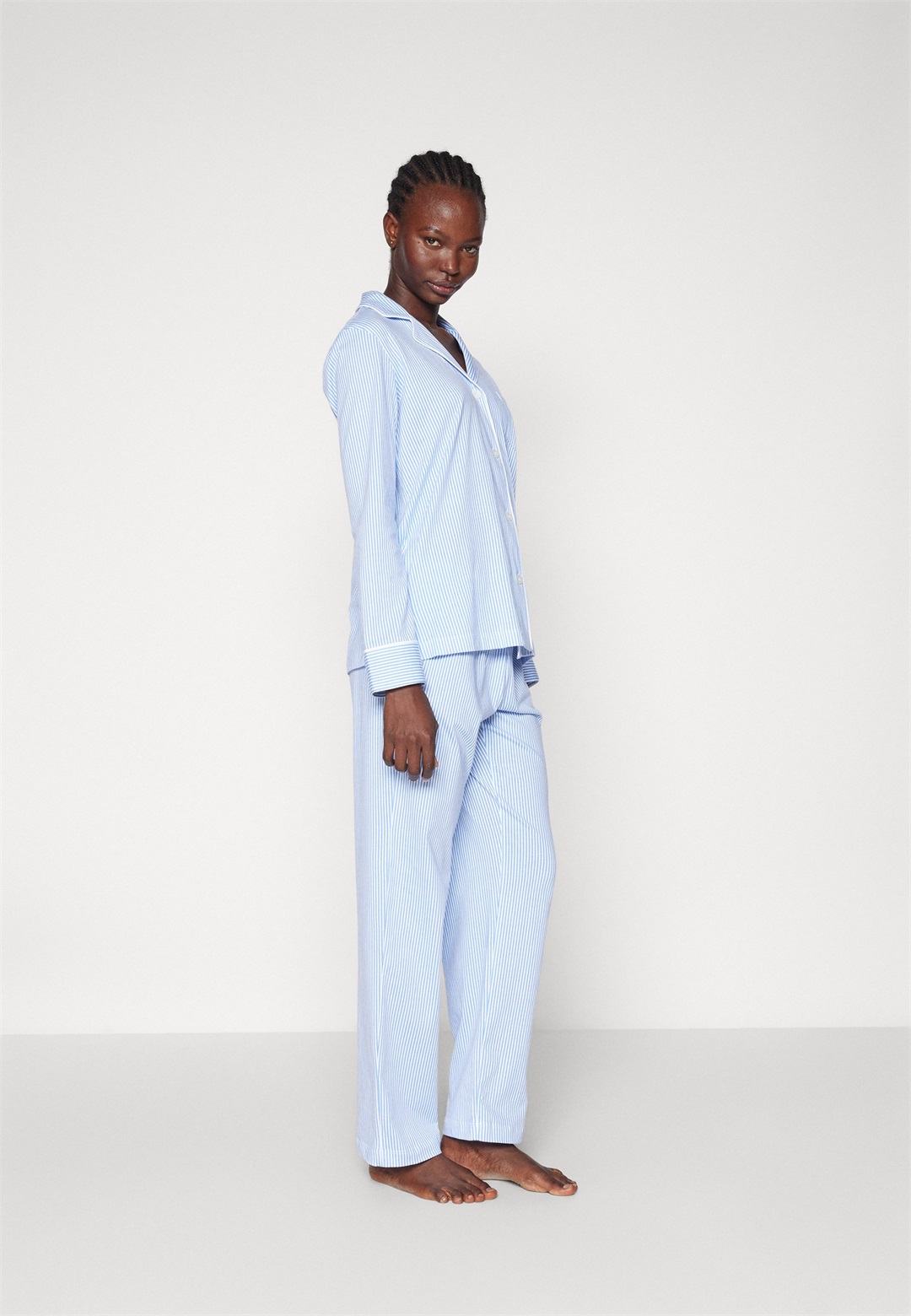 Lauren Ralph Lauren NOTCH COLLAR - Nachtwäsche Set - blue/blau