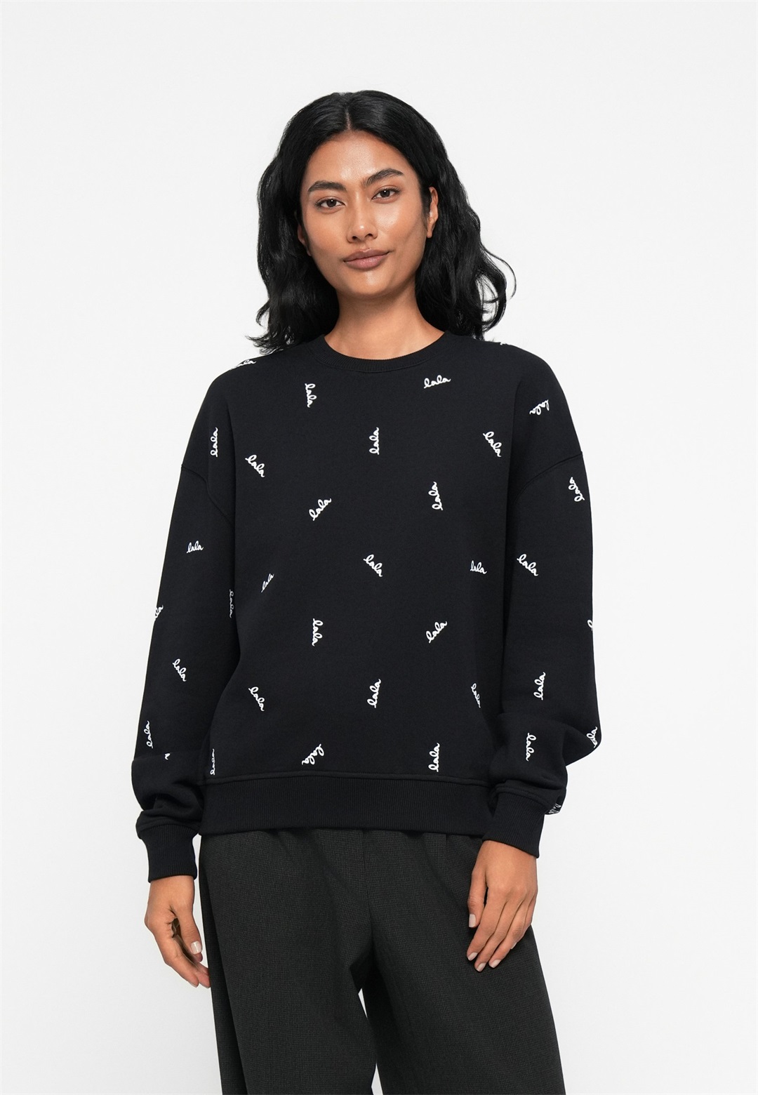 lala Berlin SHILOH - Sweatshirt - black/white/weiß