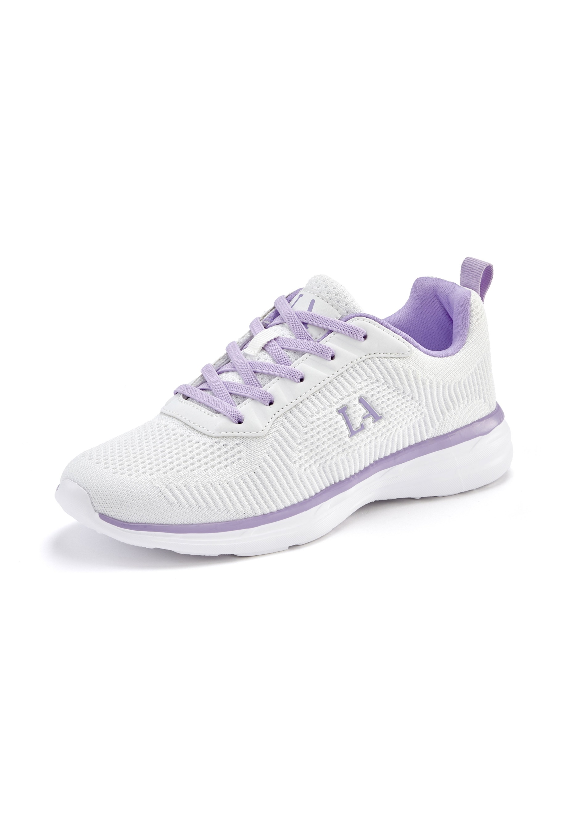 LASCANA SNEAKER - Sneaker low - weiß lila/weiß