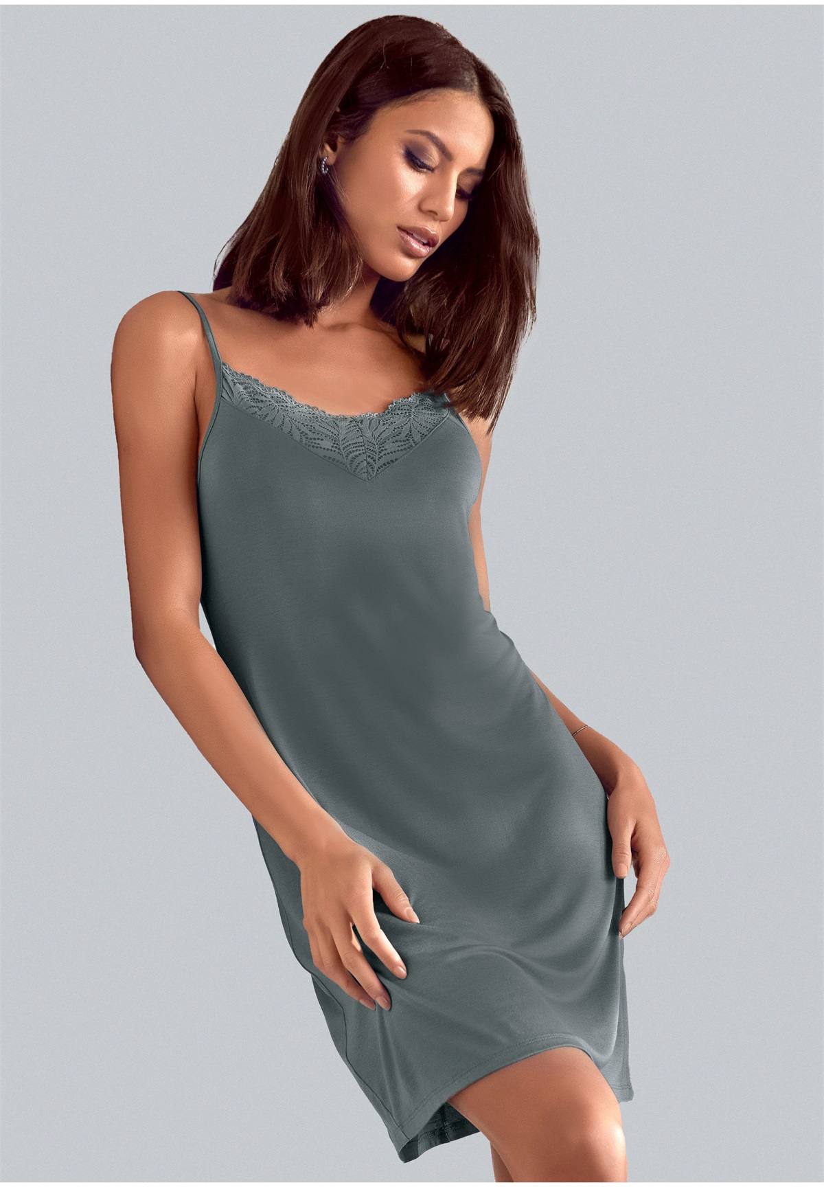 LASCANA HOLYWOOD NEGLIGÉ - Nachthemd - petrol/dunkelgrün