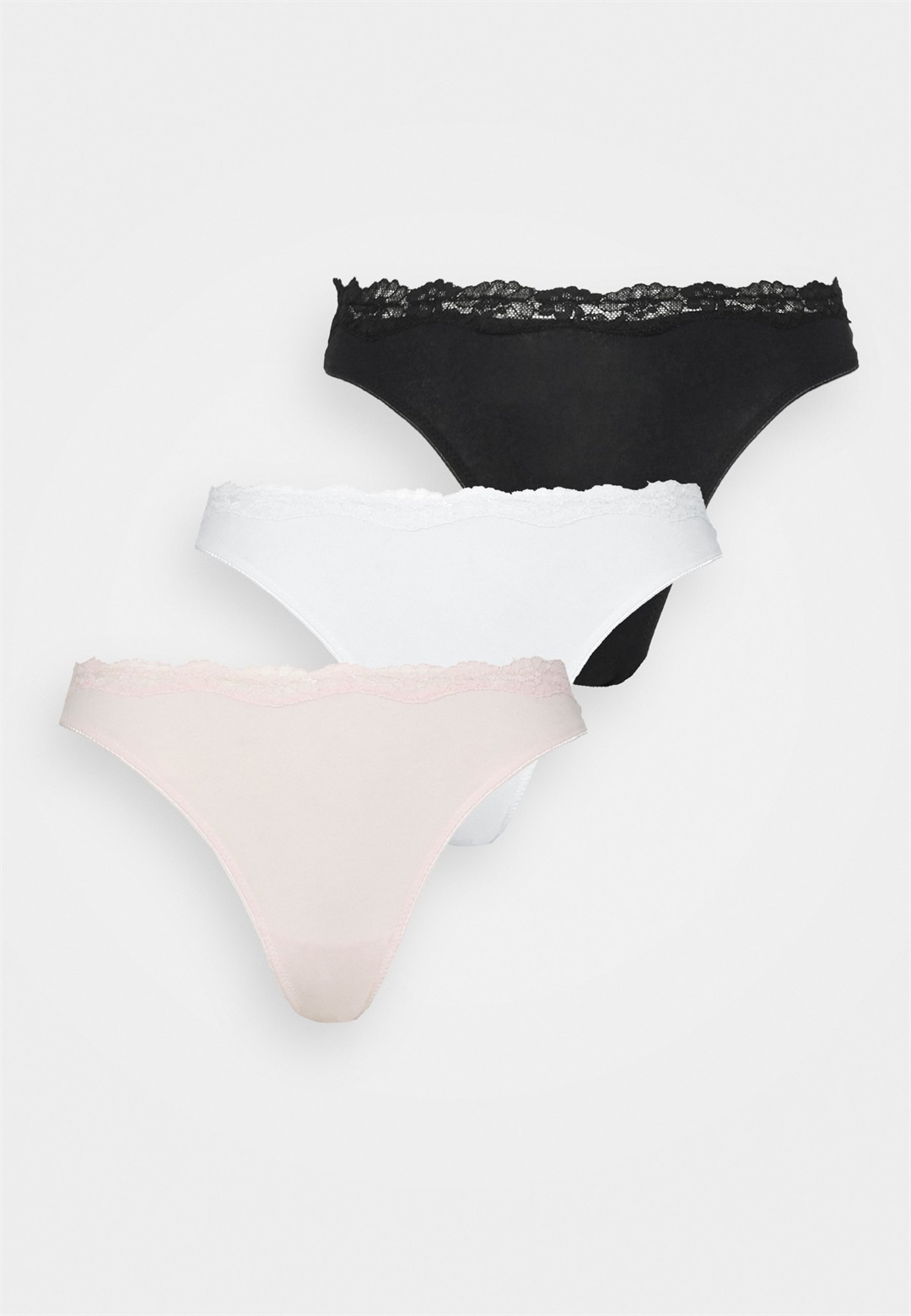 LASCANA 3 PACK - String - rose/white/black/rosa