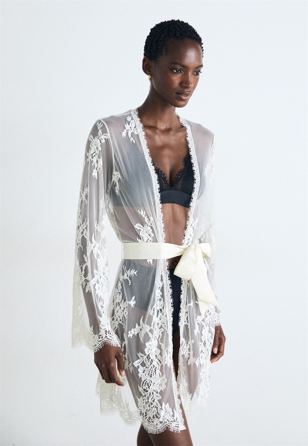 LASCANA KIMONO - Bademantel - cream/offwhite