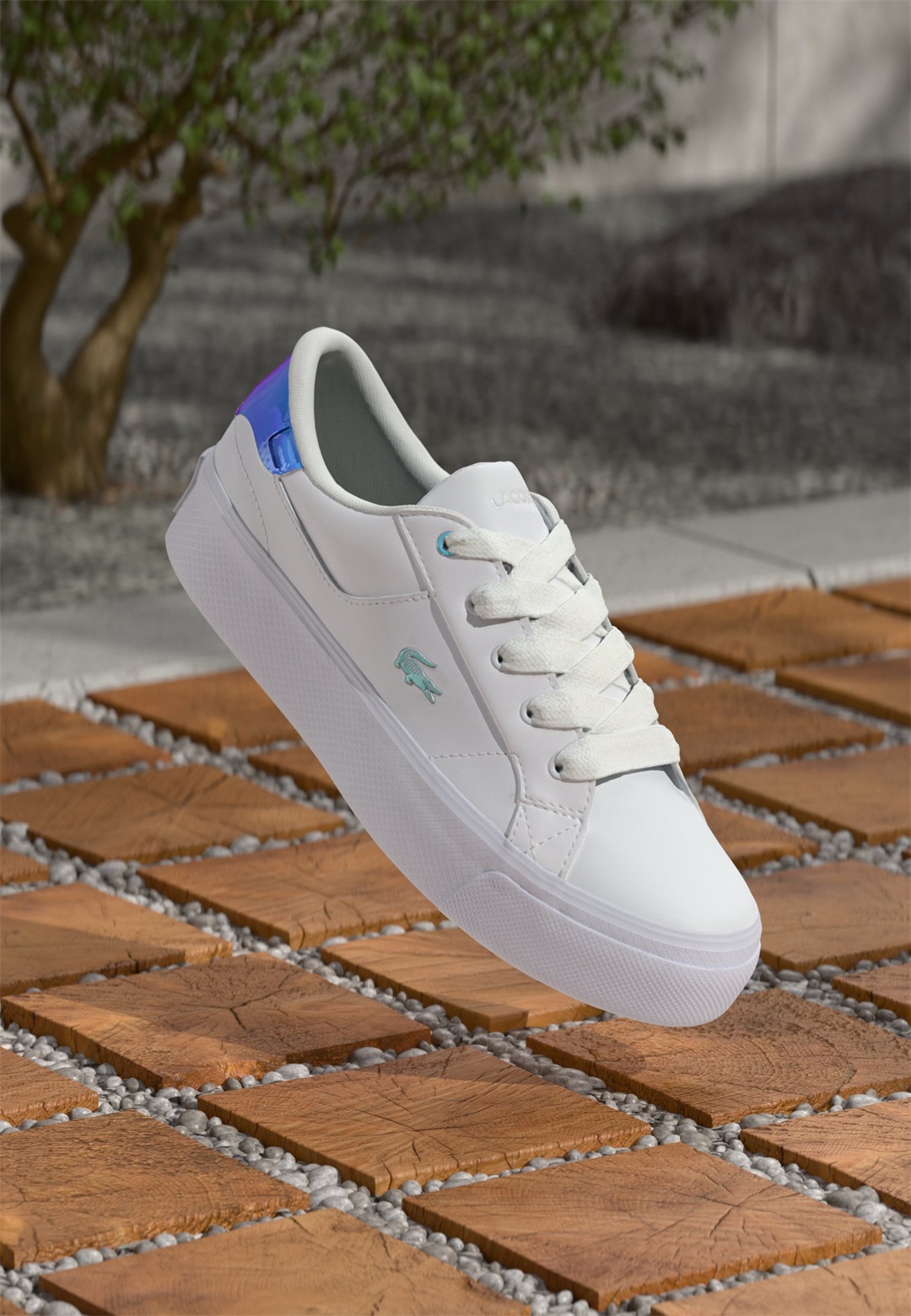 Lacoste ZIANE PLATFORM 124 - Sneaker low - white/light pink/weiß