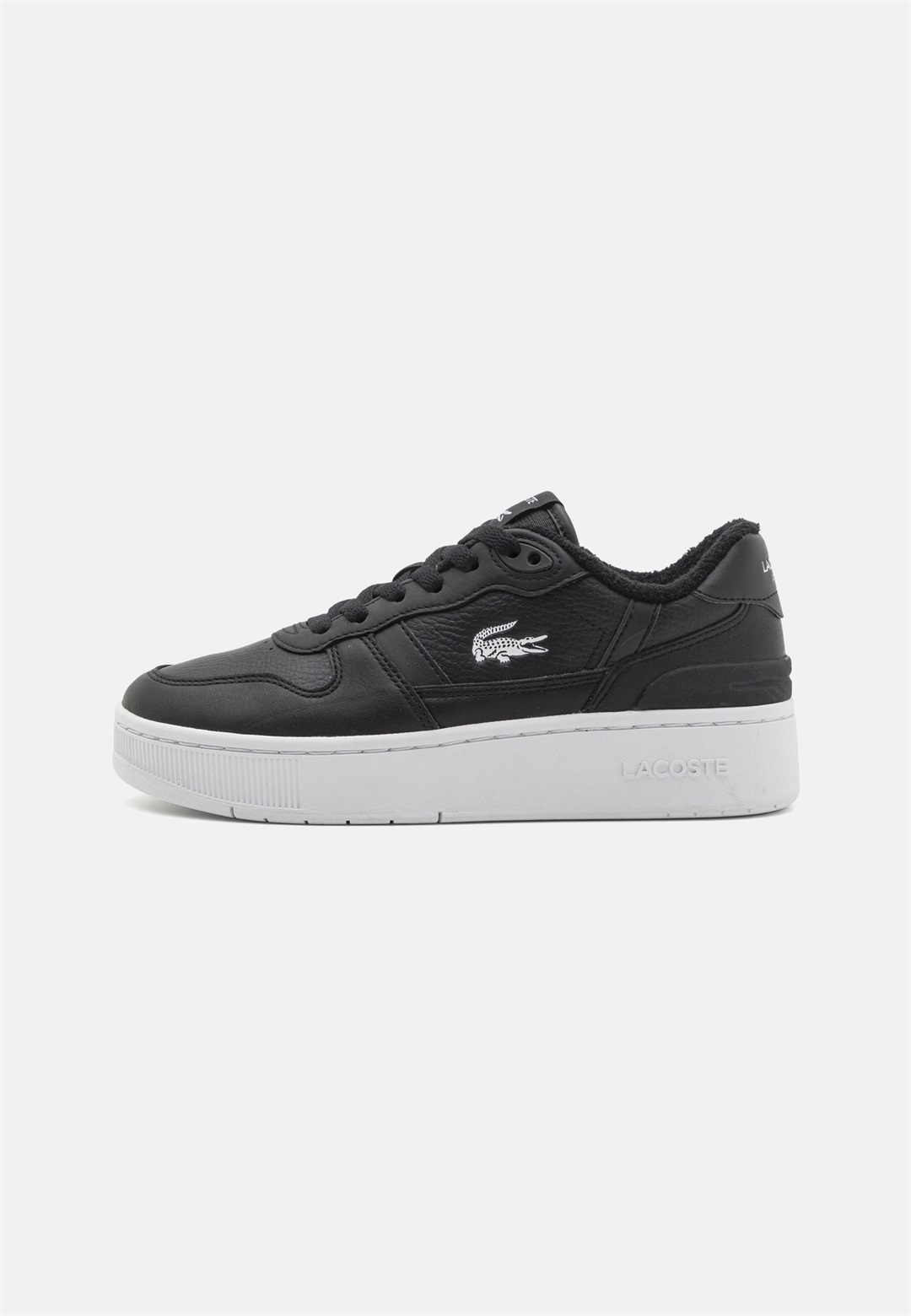 Lacoste T-CLIP PLAT - Sneaker low - black/white/schwarz