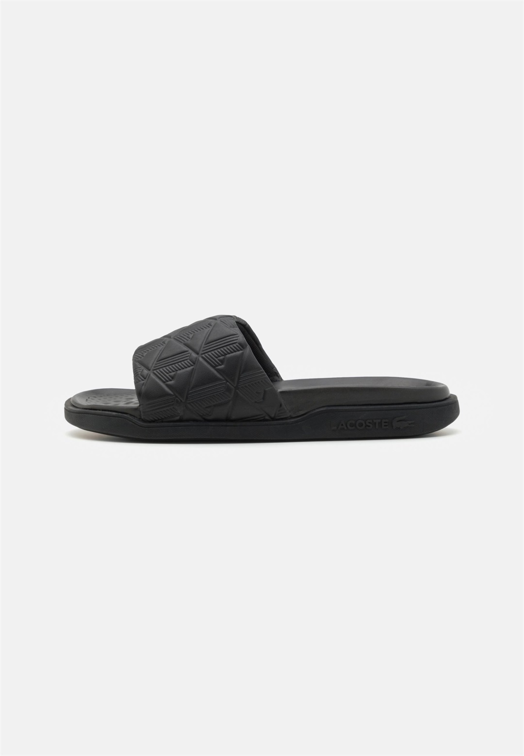Lacoste SERVE SLIDE DUAL - Pantolette flach - black/schwarz